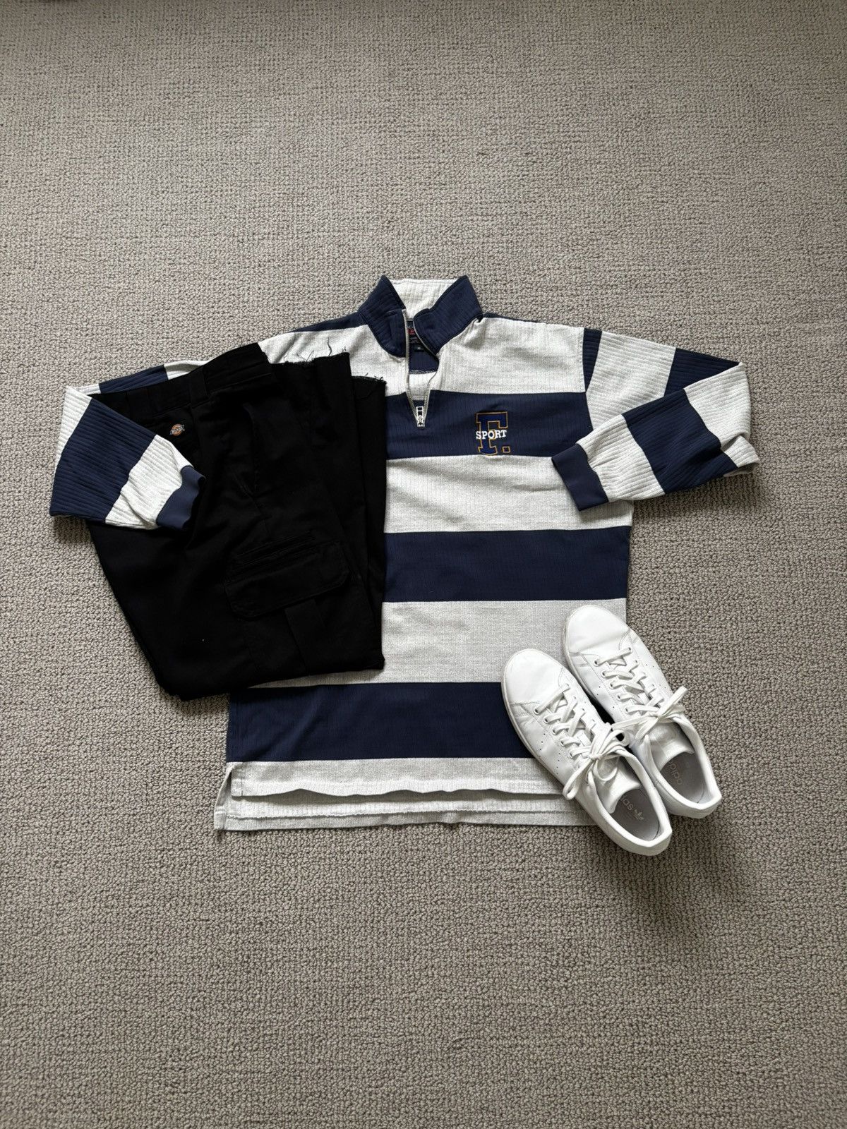Faconnable × Vintage Vintage Faconnable Sport Rugby Quarter Zip 1990s XL Size US XL / EU 56 / 4 - 1 Thumbnail