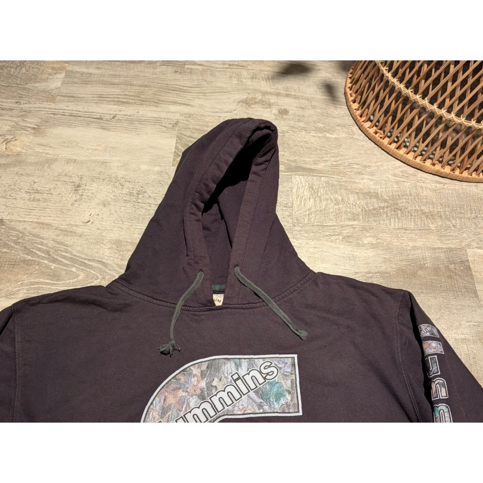 Diesel Cummins Hoodie Mens XL Black Long Sleeve Cummins Diesel Camouflage Logo Sleeve Hits Jon Lauren Apparel Hoodie Size US XL / EU 56 / 4 - 3 Thumbnail