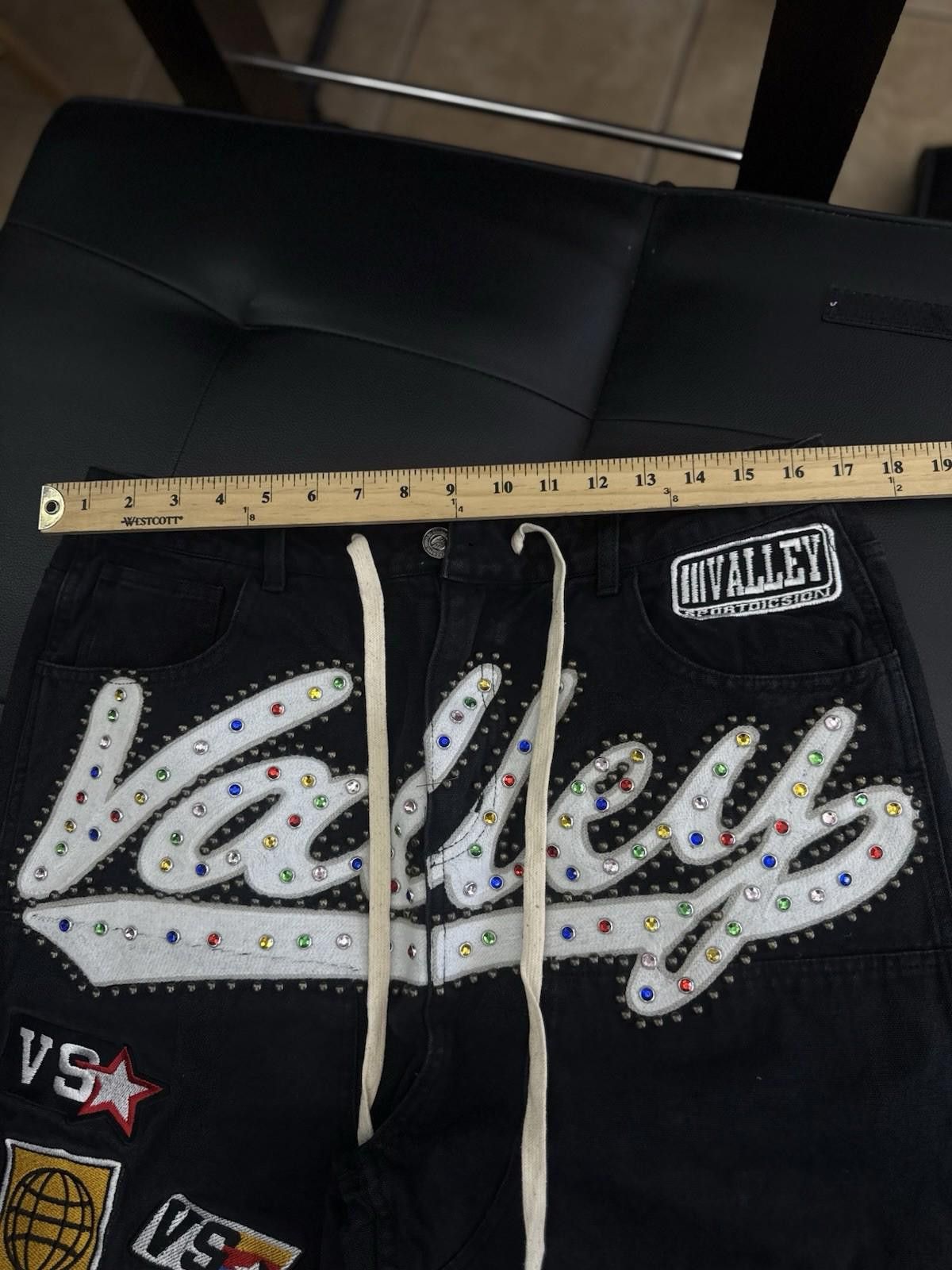 Vale Valley Baggy Patchwork Denim Black Jeans Size 30 (NEW) Size US 30 / EU 46 - 9 Thumbnail