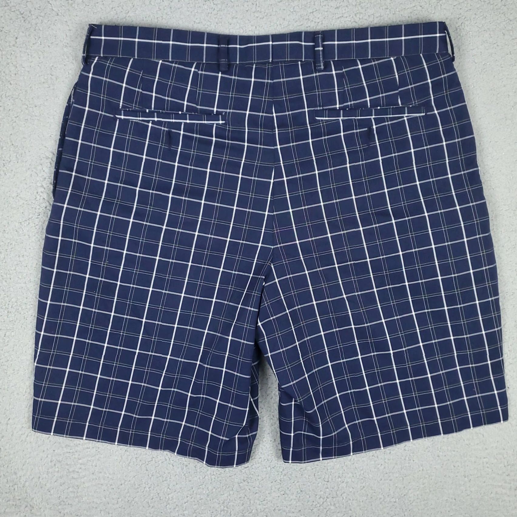 Vintage Pebble Beach Performance Blue Plaid Flat Front Chinos Shorts Mens Size 36 Size US 36 / EU 52 - 3 Thumbnail
