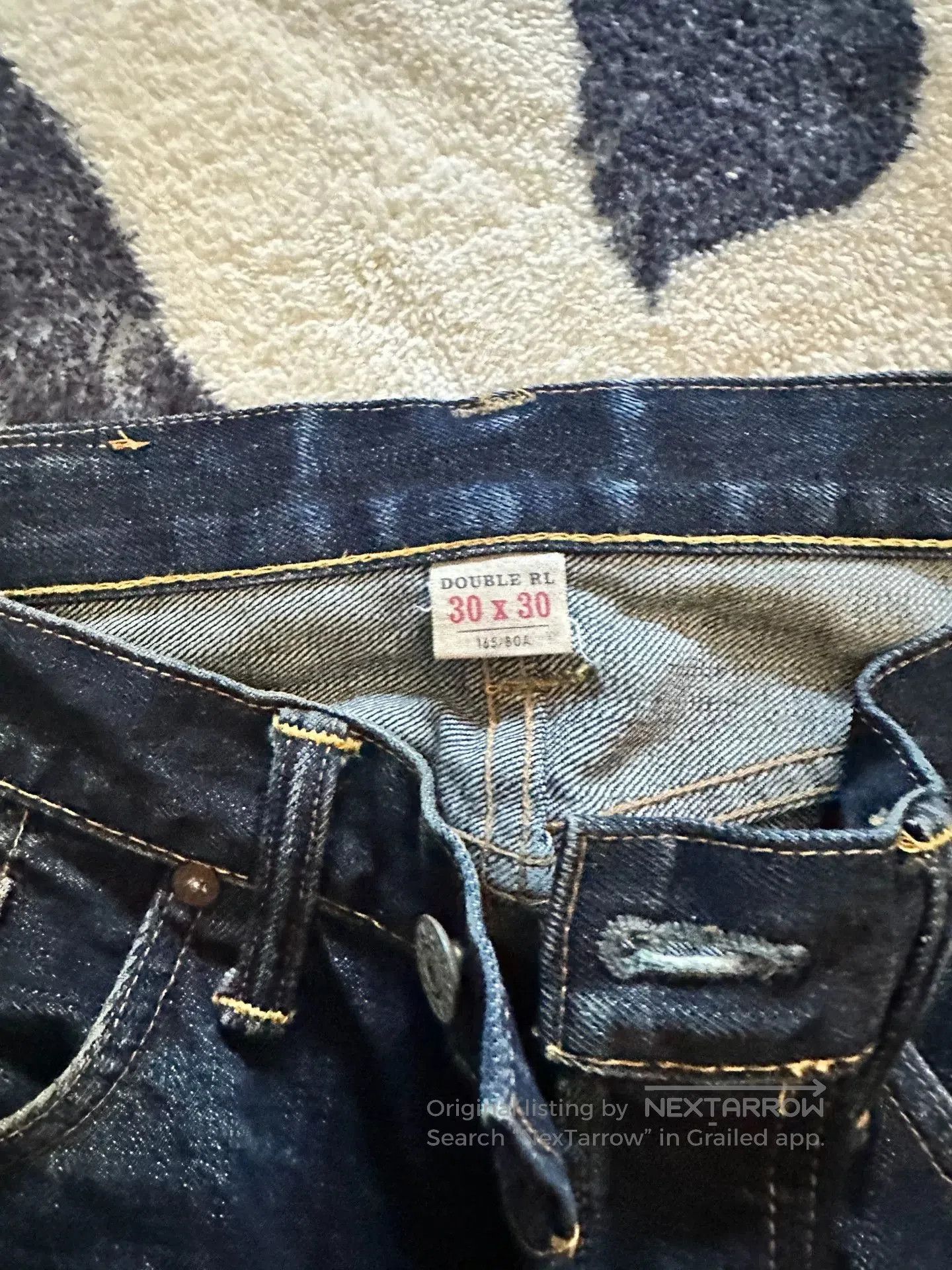 RRL Ralph Lauren RRL Slim Fit Selvedge Jean. Size US 30 / EU 46 - 3 Thumbnail