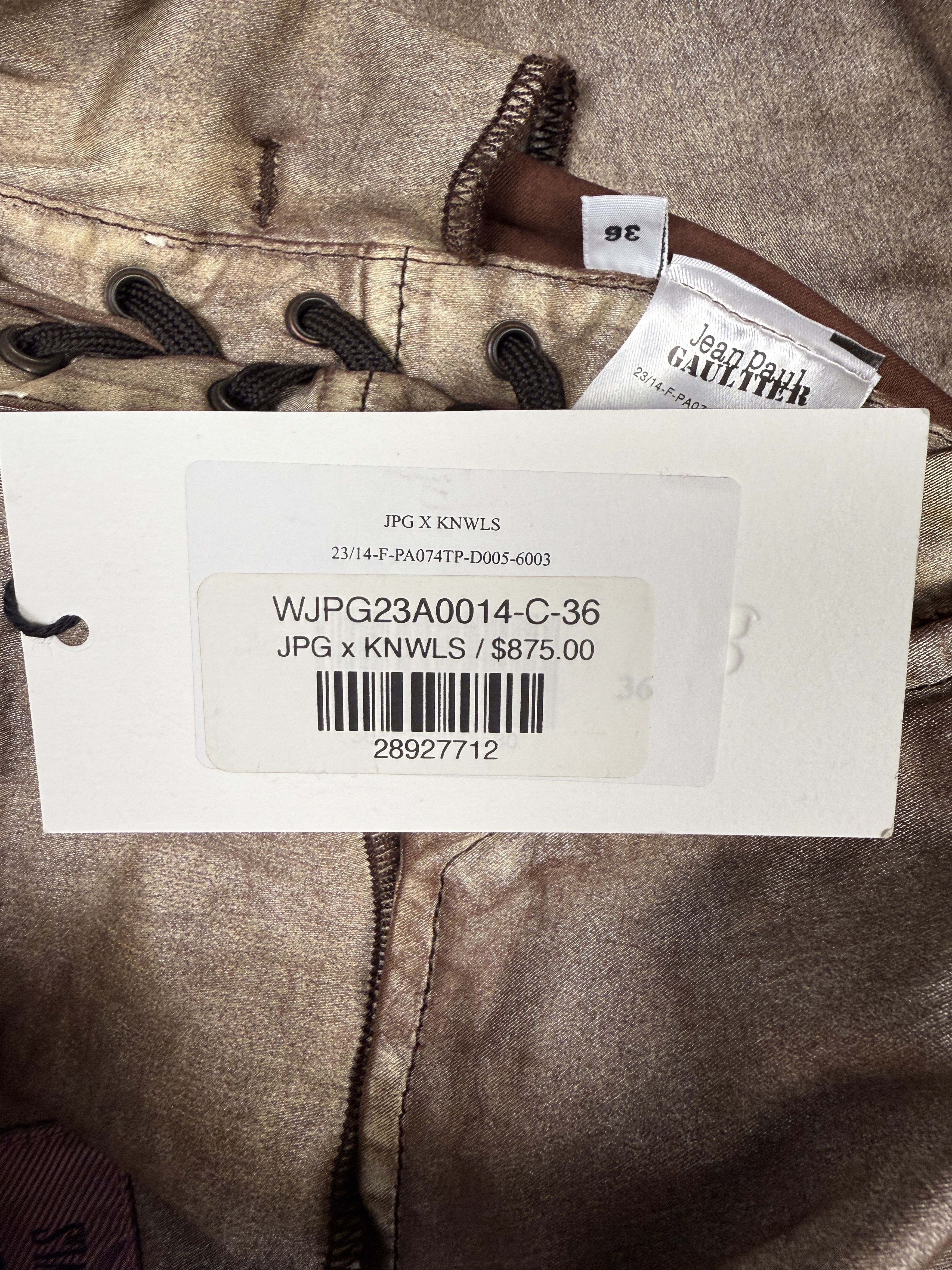 Jean Paul Gaultier × KNWLS $875 Jean Paul Gaultier KNWLS Low Waist Laced Straight Pants Size 25" / US 0 / IT 36 - 9 Thumbnail