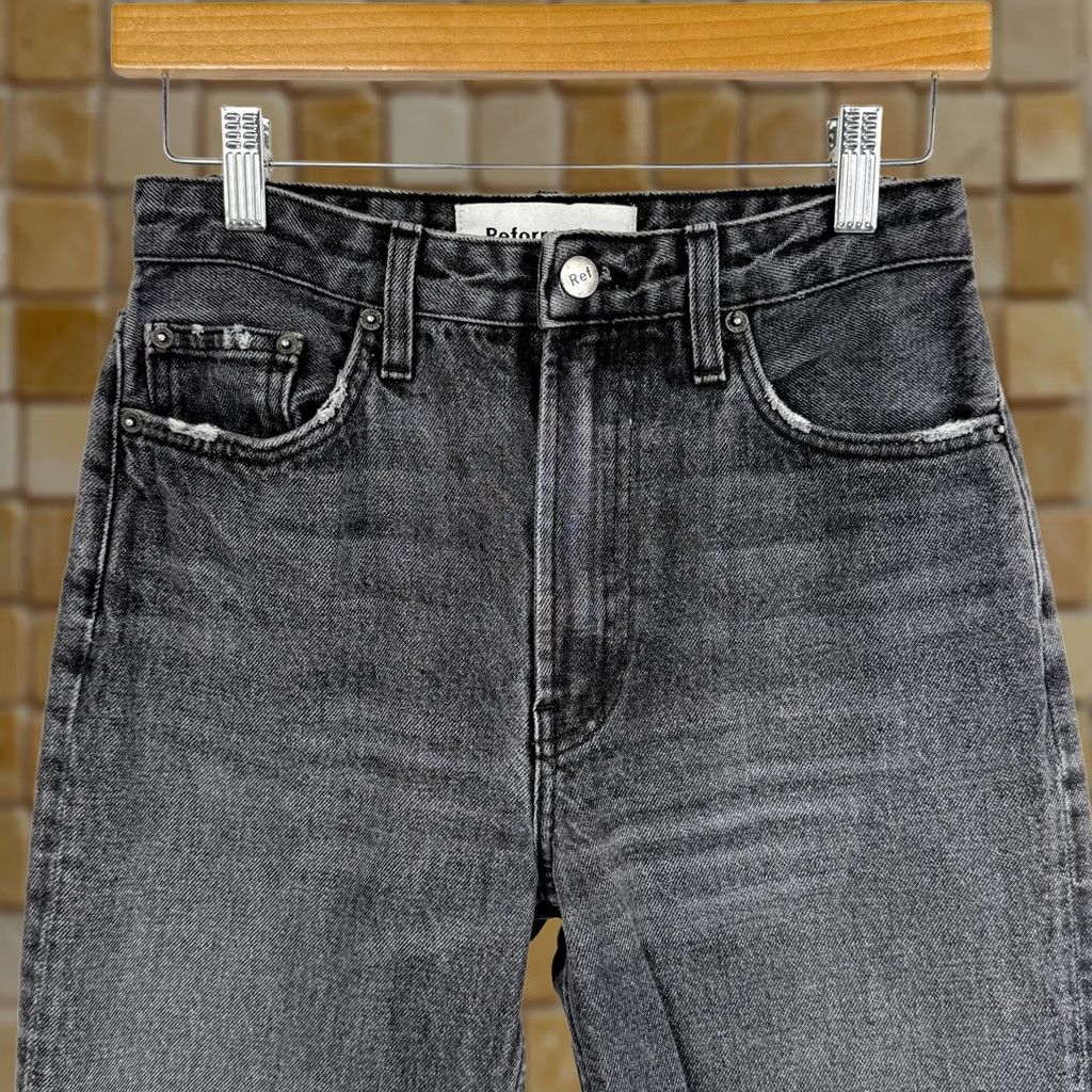 Reformation Reformation Jeans Womens 26 Zip Up High Rise Skinny Leg Black Surplus Denim 29 Inseam Boys Girls Mens Womens Size 26" / US 2 / IT 38 - 1 Thumbnail