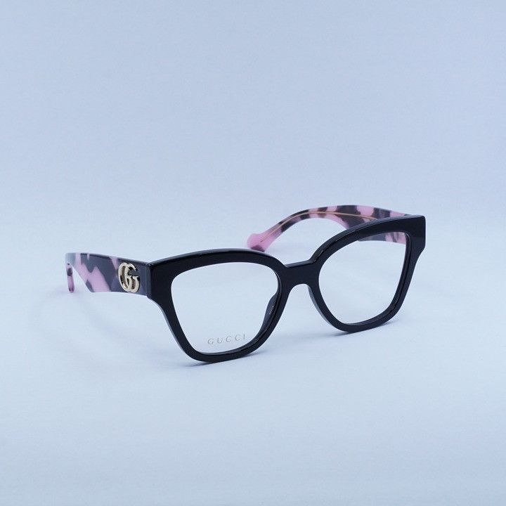 Gucci Gucci GG1424O 012 Eyeglasses Black/Pink Havana 54mm Cat Eye Size ONE SIZE - 8 Thumbnail