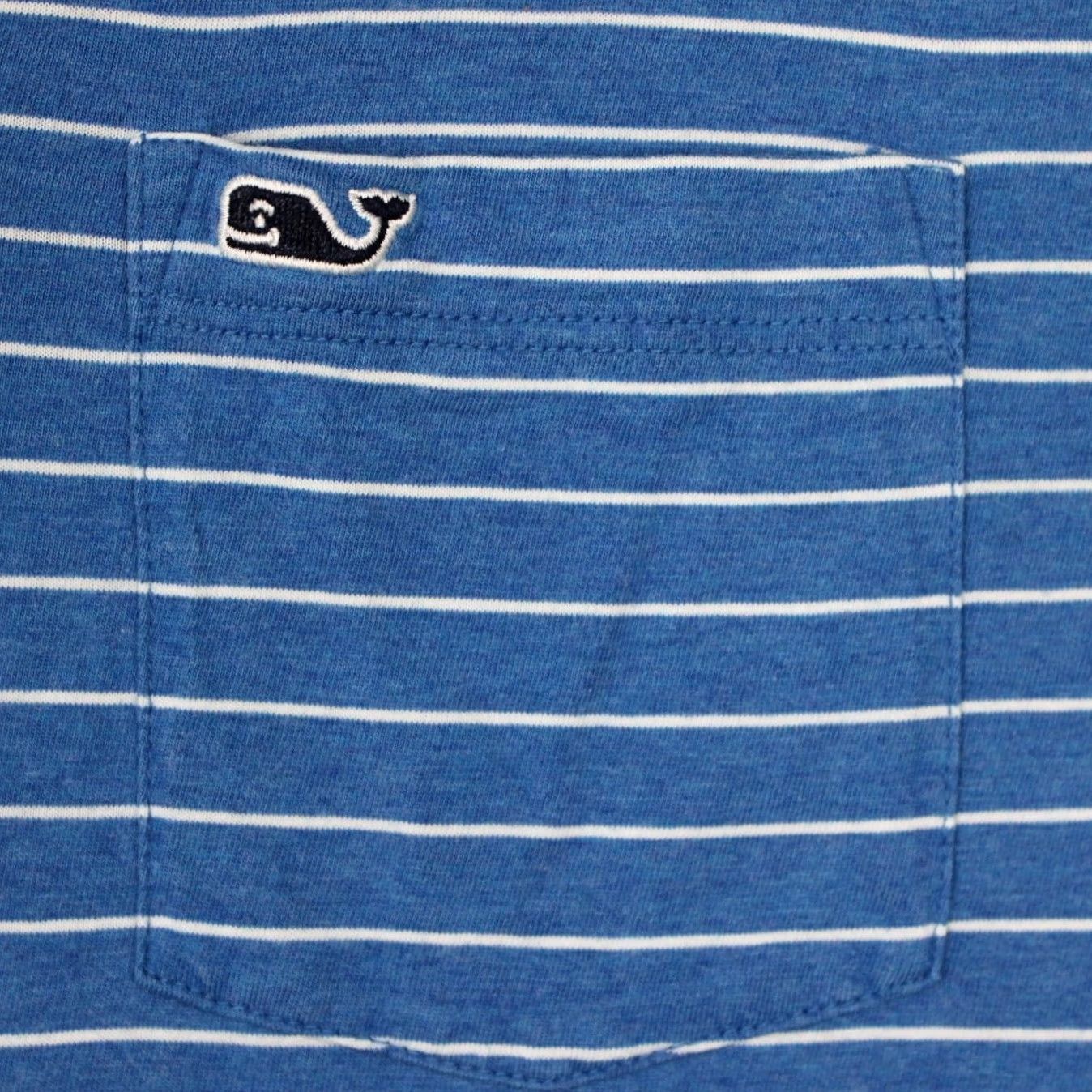 Vineyard Vines Vineyard Vines Polo Shirt Mens Medium Blue/White Stripe Short Sleeve Size US M / EU 48-50 / 2 - 6 Thumbnail