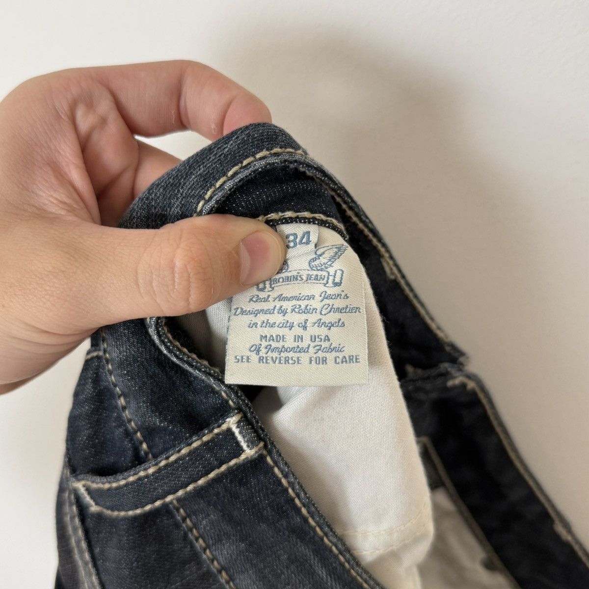 Robins Jeans Robin’s Jeans Racer Faded Leather Accent Bootcut Denim Y2K Size US 34 / EU 50 - 16 Thumbnail