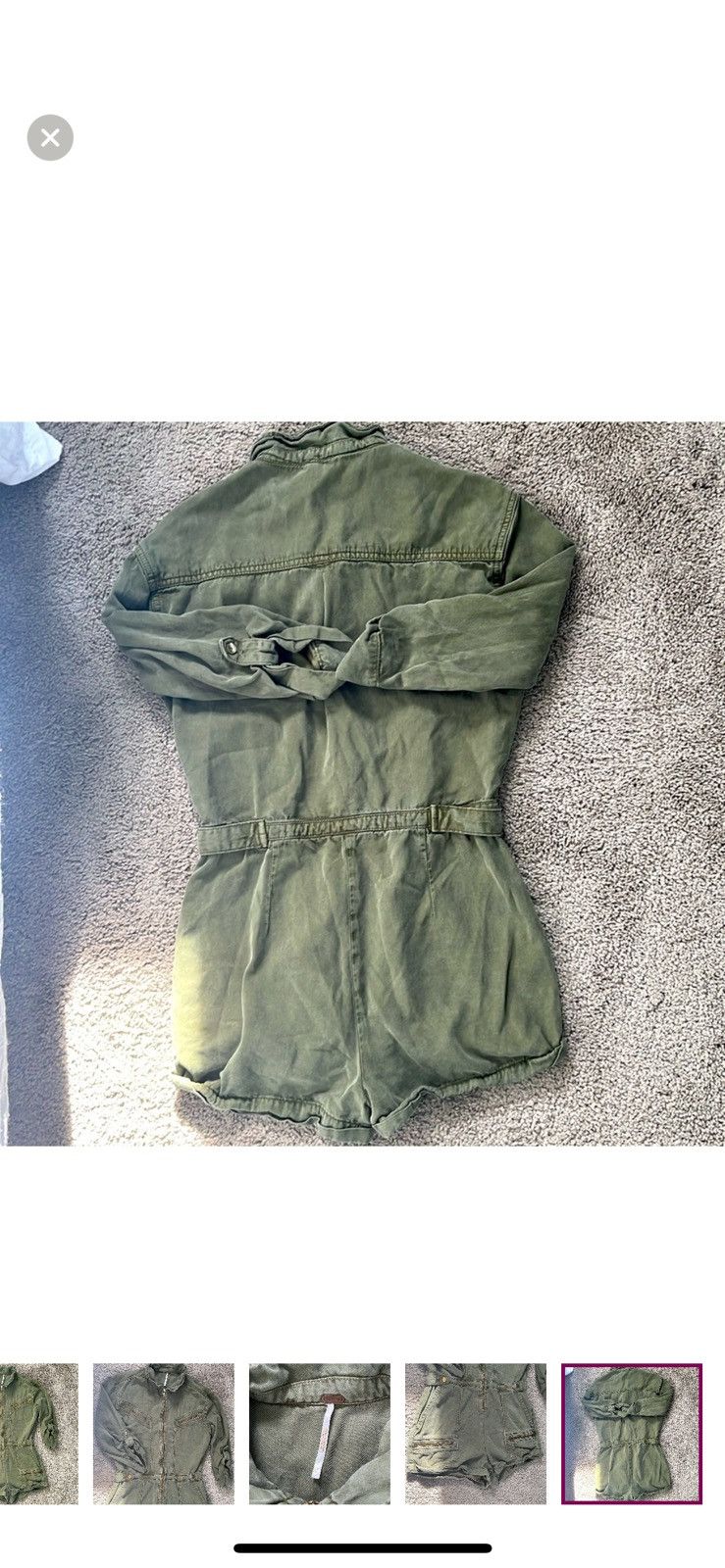 Free People FREE PEOPLE CARGO ROMPER Size 24" / US 00 / IT 34 - 6 Thumbnail
