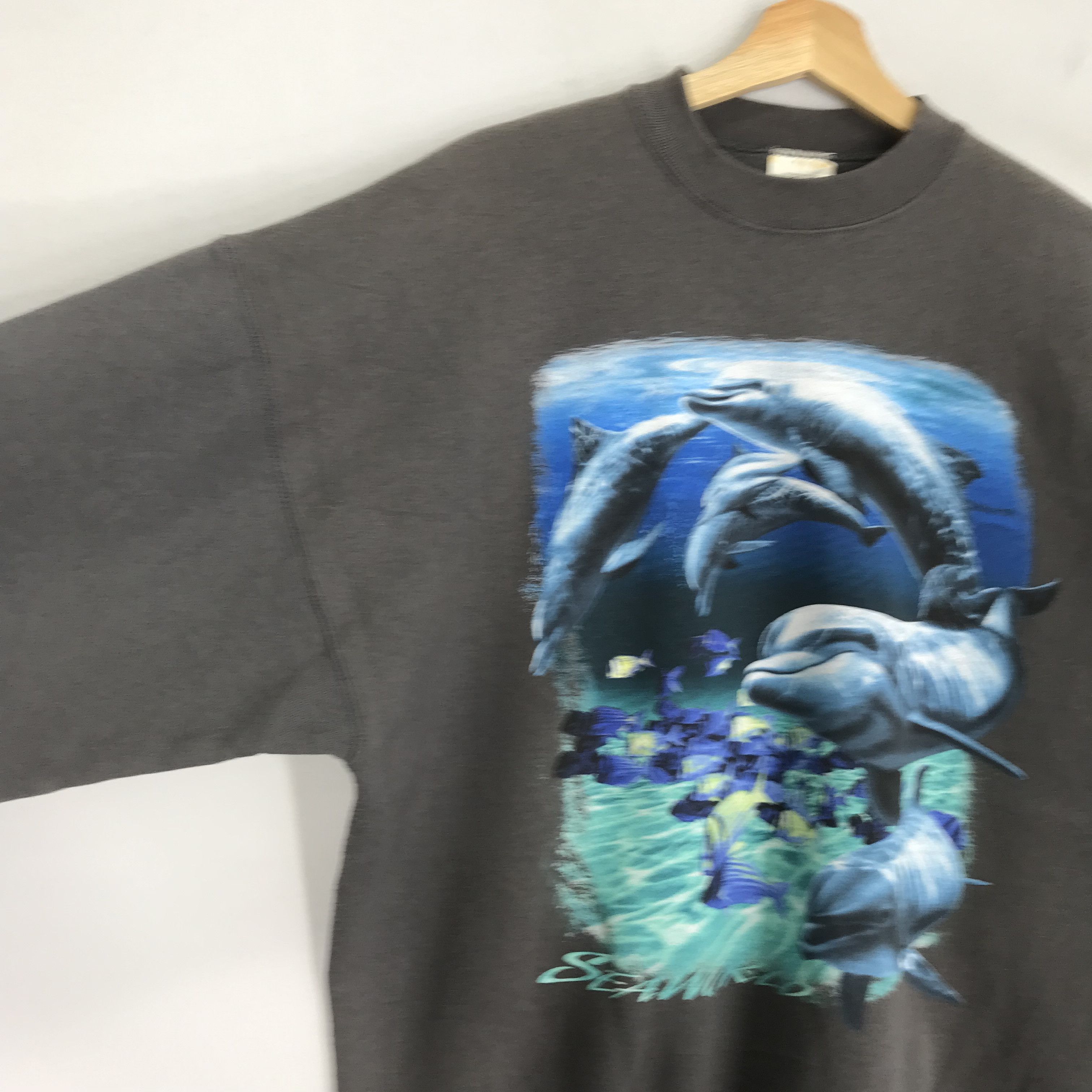 Vintage Vintage 90s Sea World Marine Sweatshirt - 245 Size US XL / EU 56 / 4 - 4 Thumbnail