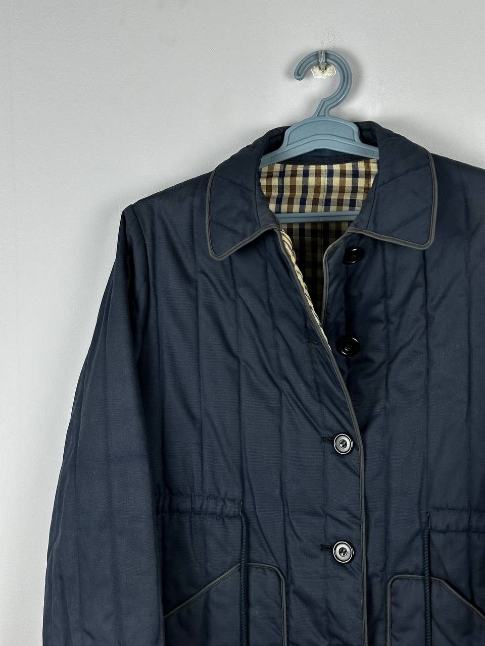 Aquascutum Vintage Aquascutum Navy Quilted Jacket England Size US L / EU 52-54 / 3 - 3 Thumbnail