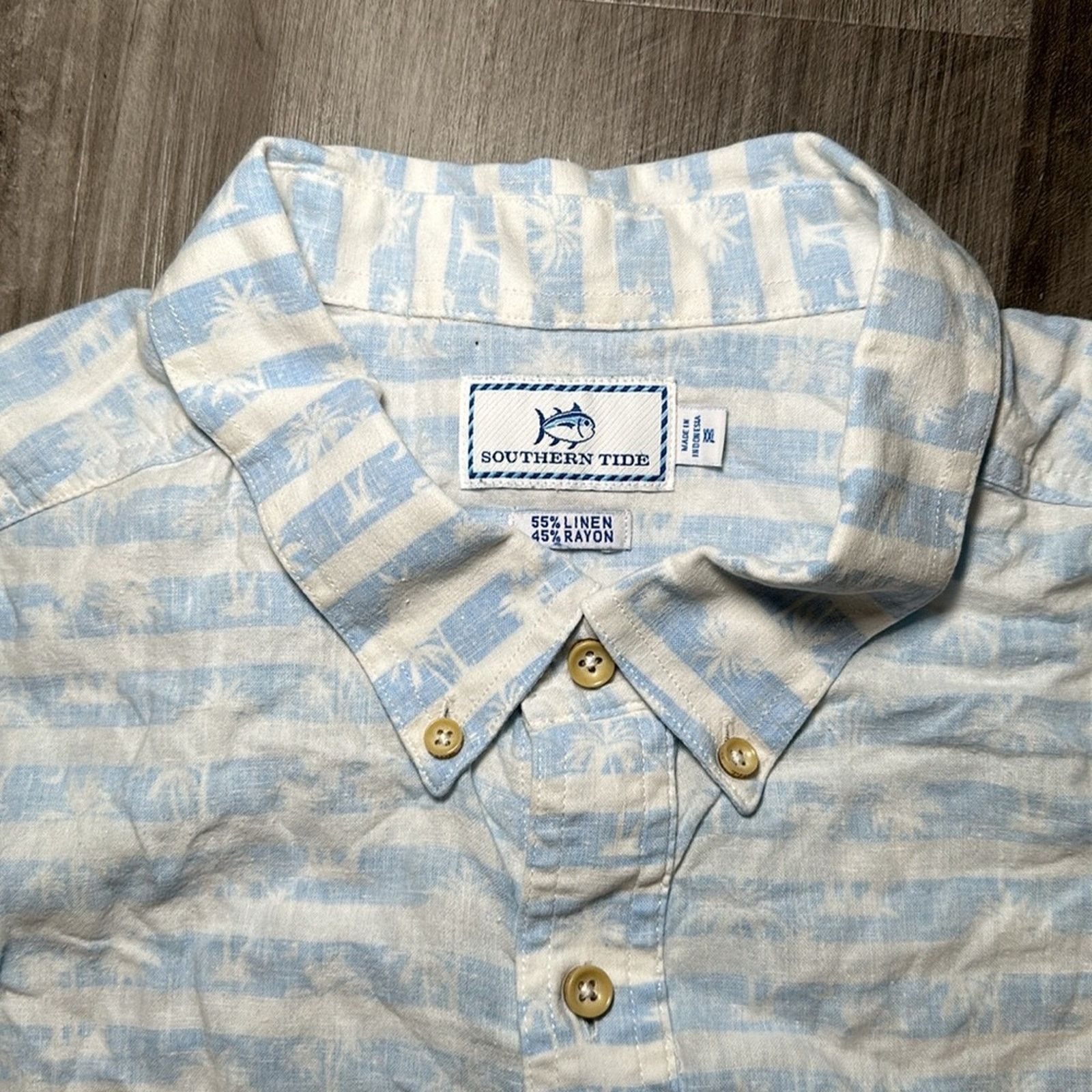 Southern Tide Southern Tide Linen Blend Palm Trees Short Sleeve - 2XL Size US XXL / EU 58 / 5 - 6 Thumbnail
