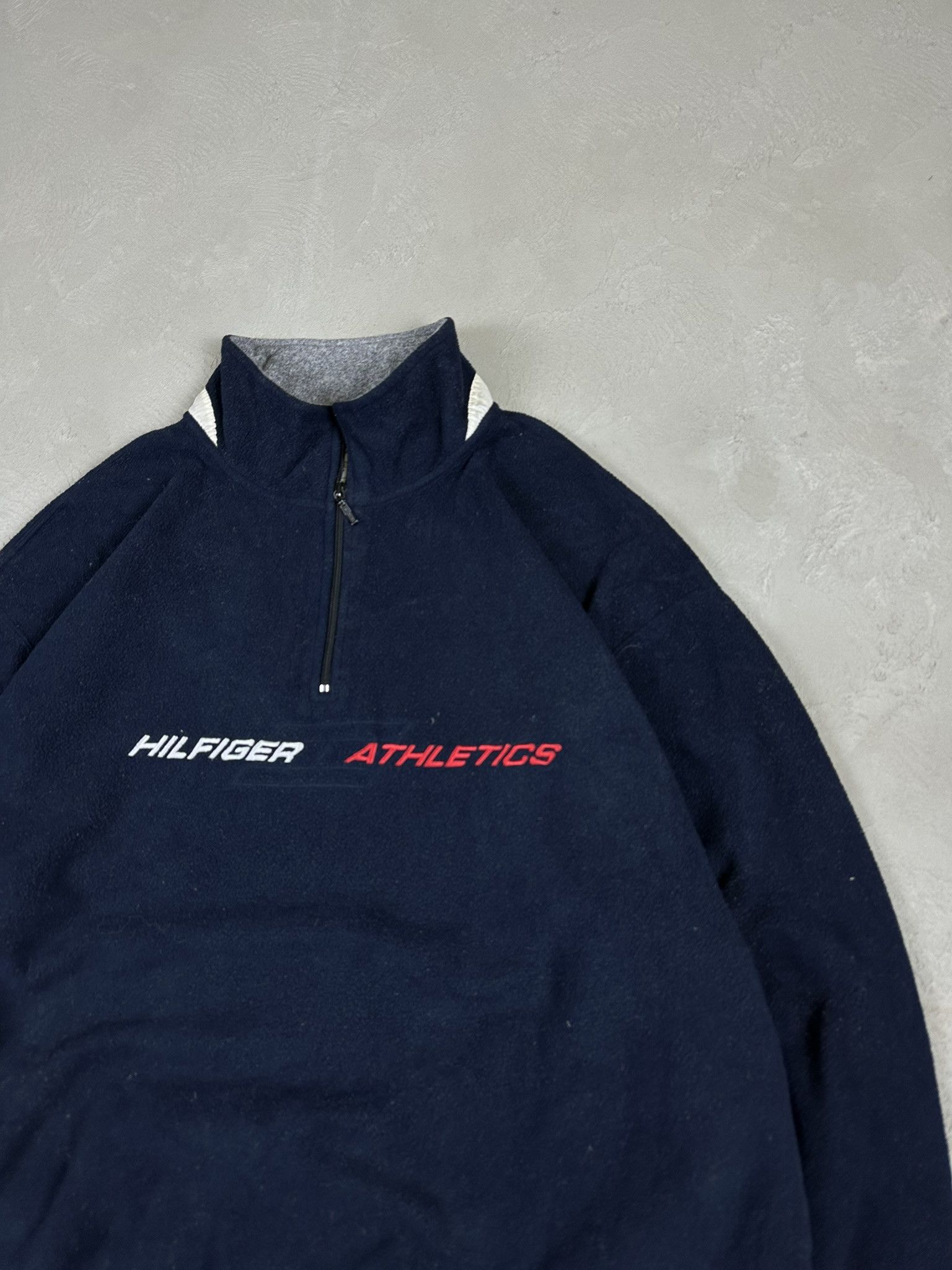 Tommy Hilfiger × Vintage 00s Vintage Y2k Tommy Hilfiger Sherpa Boxy Quaterzip Fleece Size US XXL / EU 58 / 5 - 7 Thumbnail