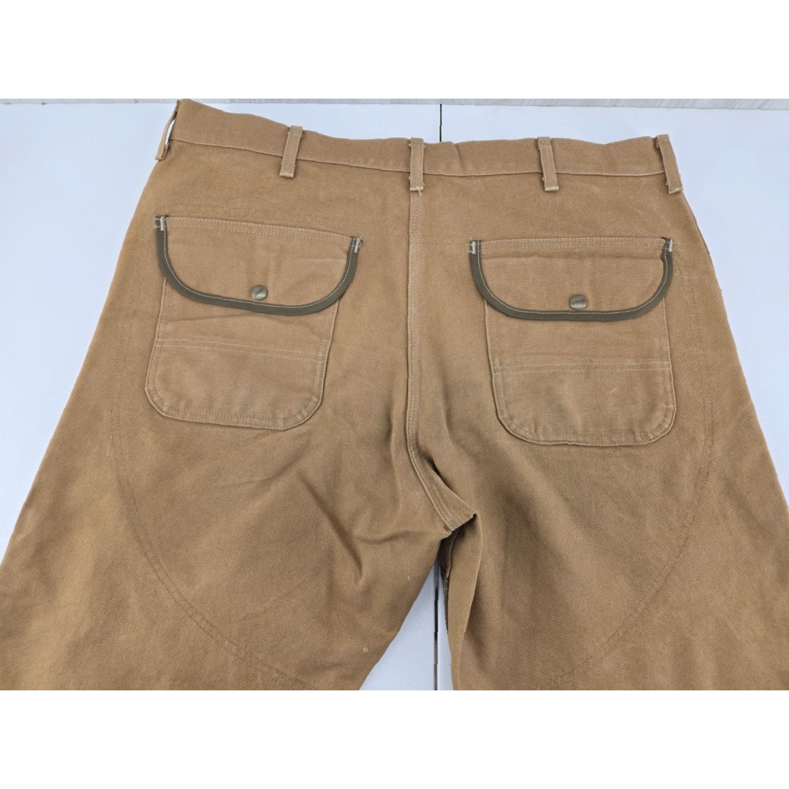 Carhartt VINTAGE Carhartt Brush Pants Mens Pants 41x30 Brown Canvas 41 30 Inseam Regular Distressed WU256 USA Cowboy Horse Workwear 90s Size US 41 - 7 Thumbnail