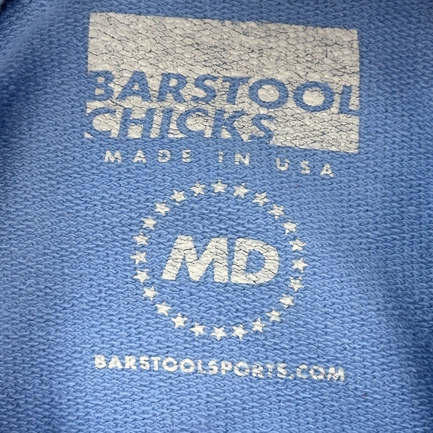 Vintage Barstool Sports Hoodie Women’s Small Blue Call Her Daddy Crop Graphic USA Made Size M / US 6-8 / IT 42-44 - 6 Thumbnail