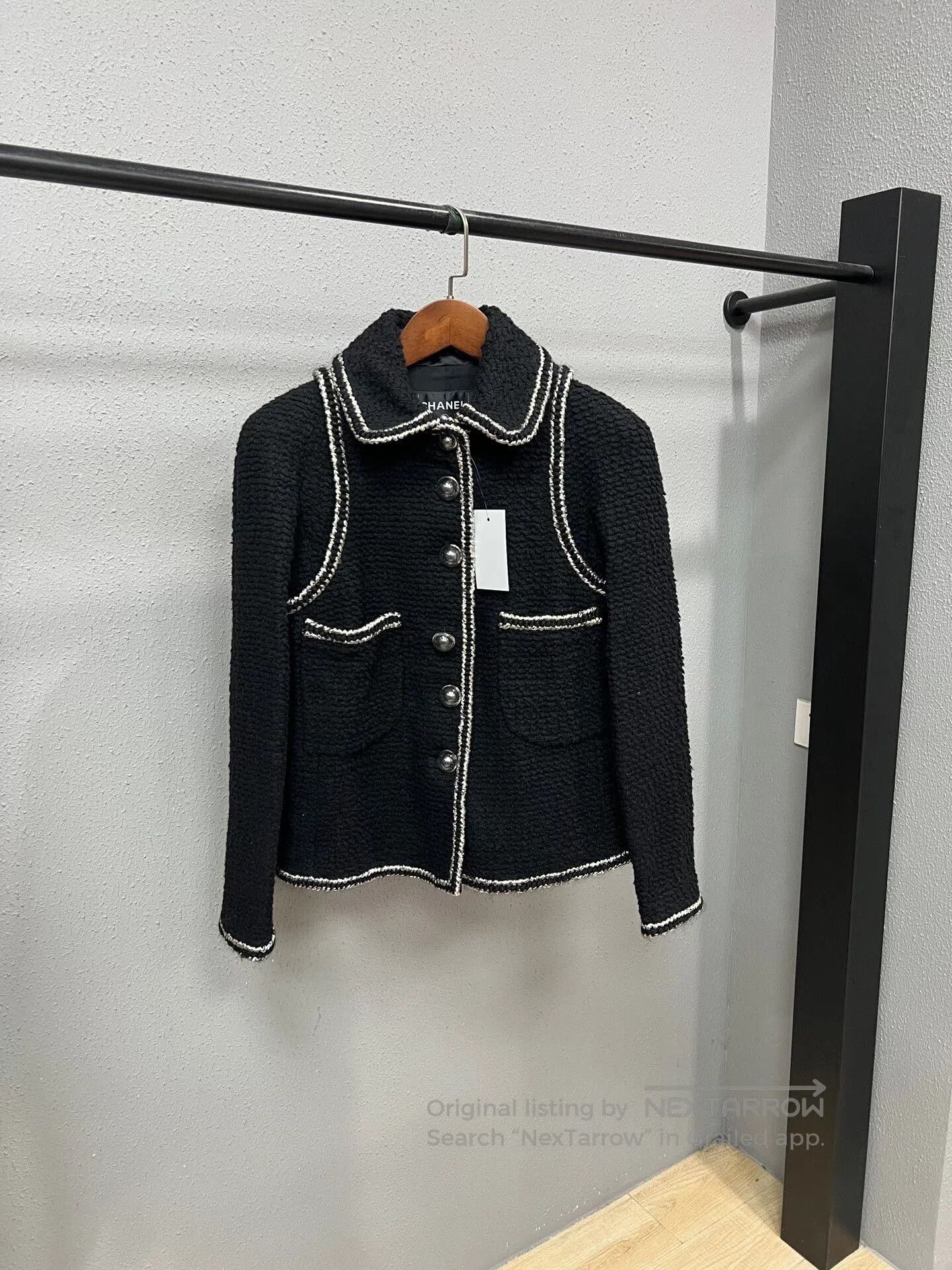 Chanel Chanel Black Silver Trimmed Jacket. Size M / US 6-8 / IT 42-44 - 1 Thumbnail