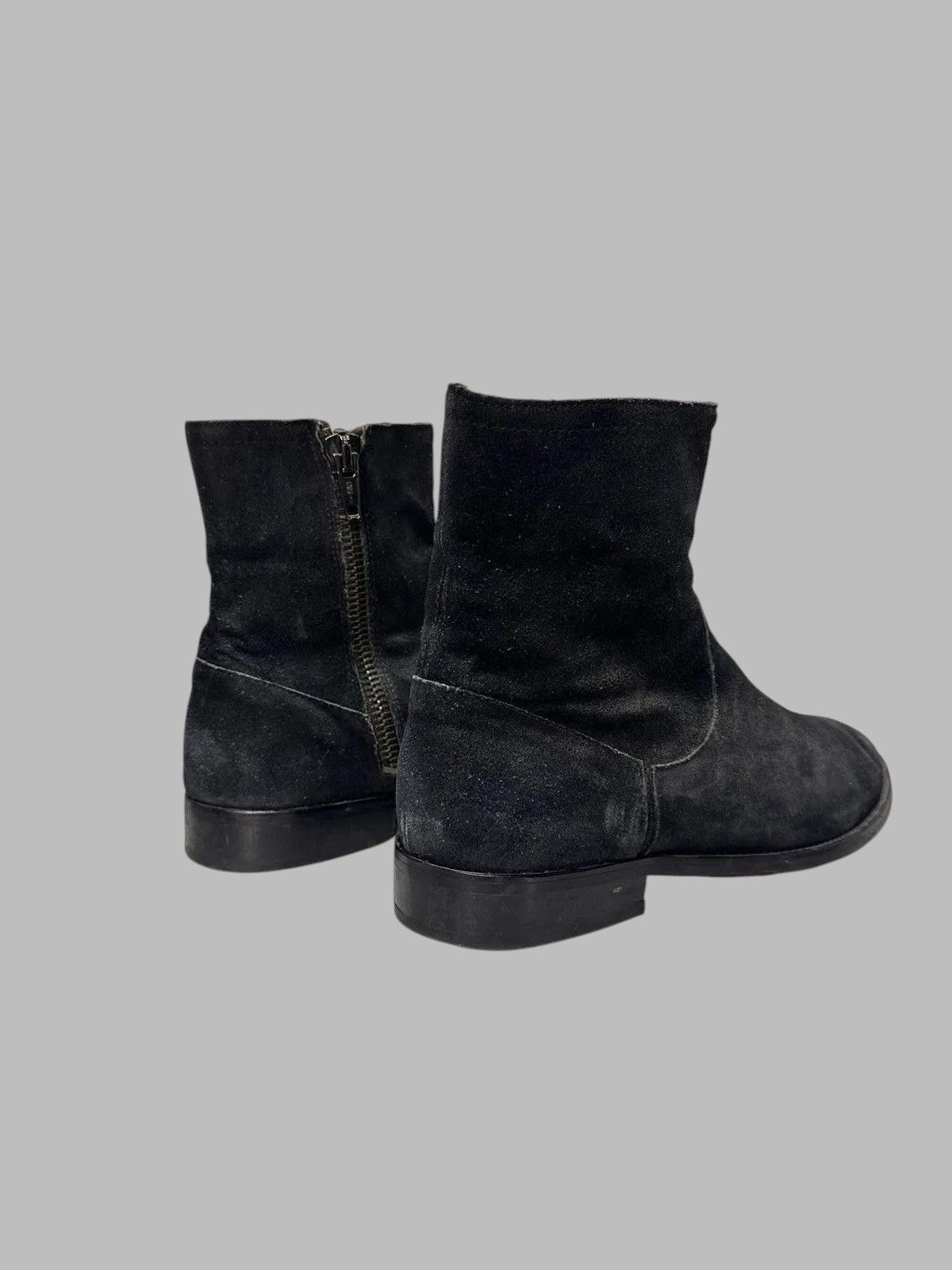 Hedi Slimane AS98 Style Italian Leather Mens Boots Meltal Zip Rick Owens Size US 8 / EU 41 - 6 Thumbnail