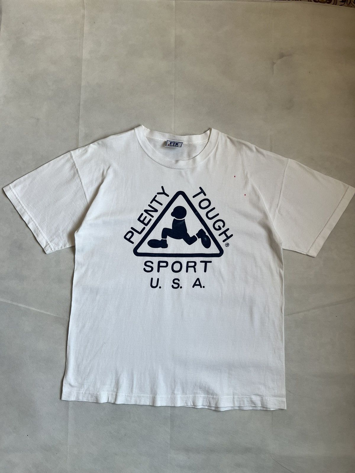 Vintage Vintage Plenty Tough Sports USA White Tees Size US L / EU 52-54 / 3 - 1 Thumbnail