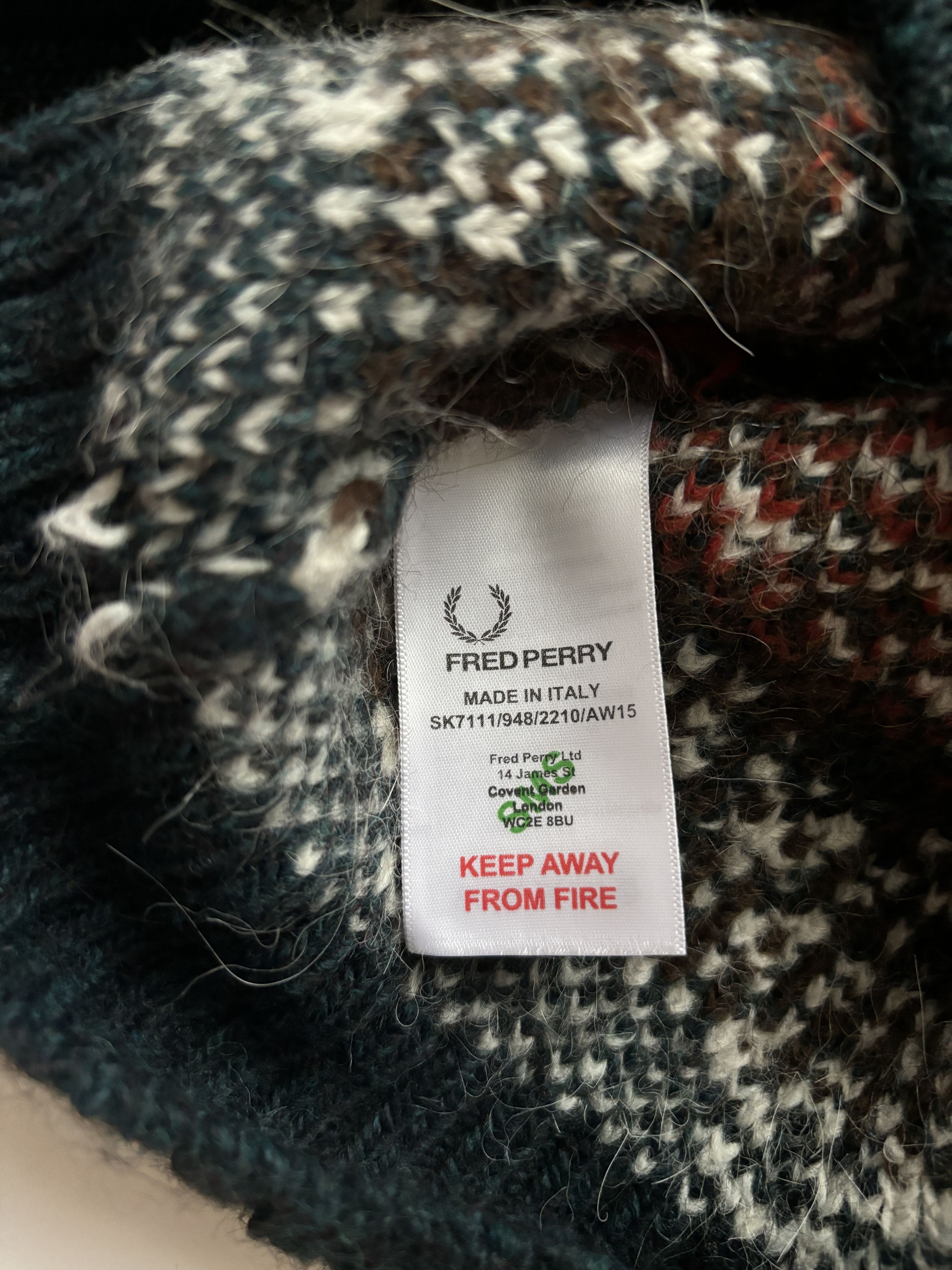 Fred Perry × Raf Simons ⚡️QUICK SALE⚡️Raf Simons Fred Perry Green Patterned Sweater Size US S / EU 44-46 / 1 - 5 Thumbnail