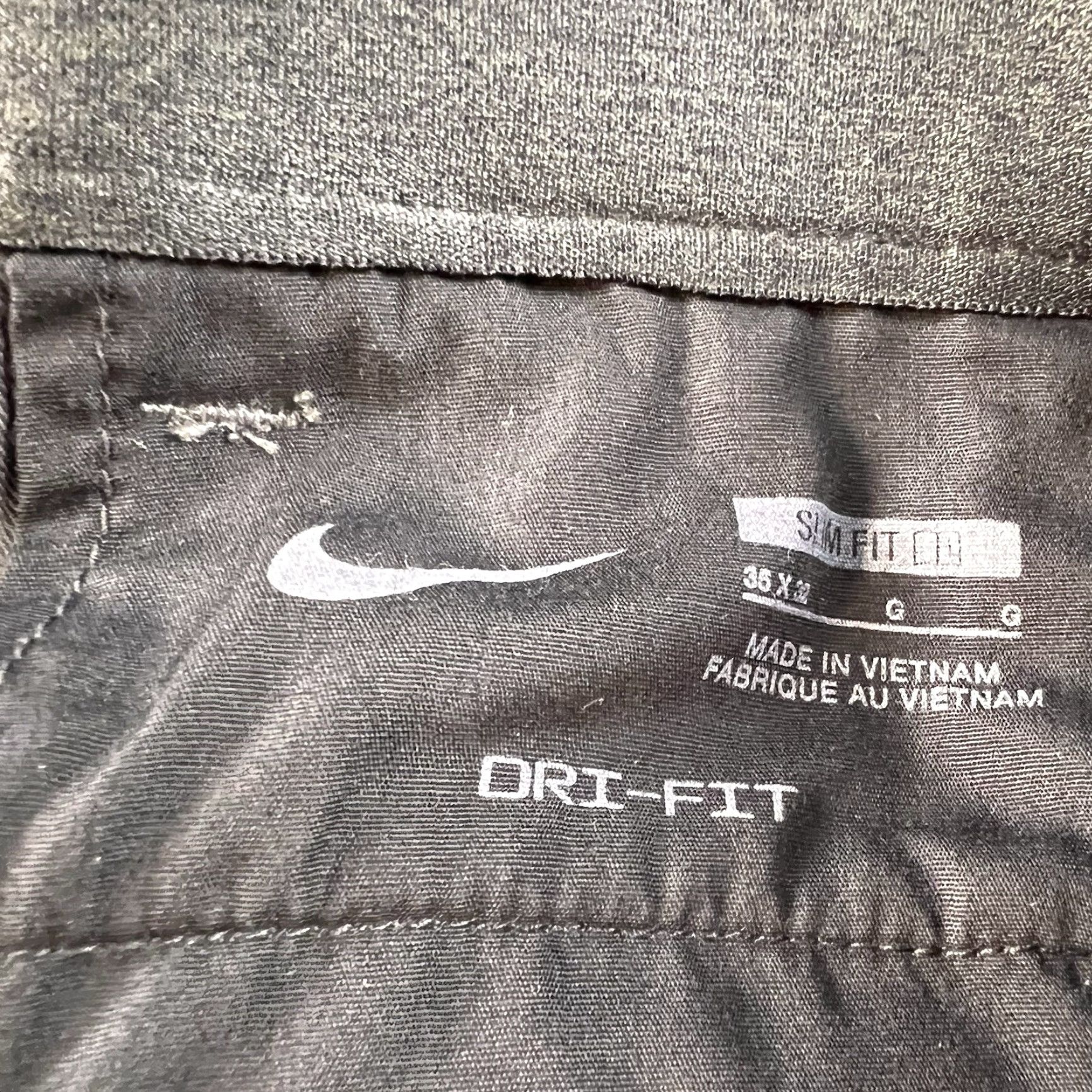 Nike Nike Dri-FIT Slim Fit Golf Chino Pants Mens 36 Gray Blue Cotton Blend Polyester 5-Pocket Logo Straight Leg Regular Fit Casual Sports Athletics Size US 36 / EU 52 - 3 Thumbnail