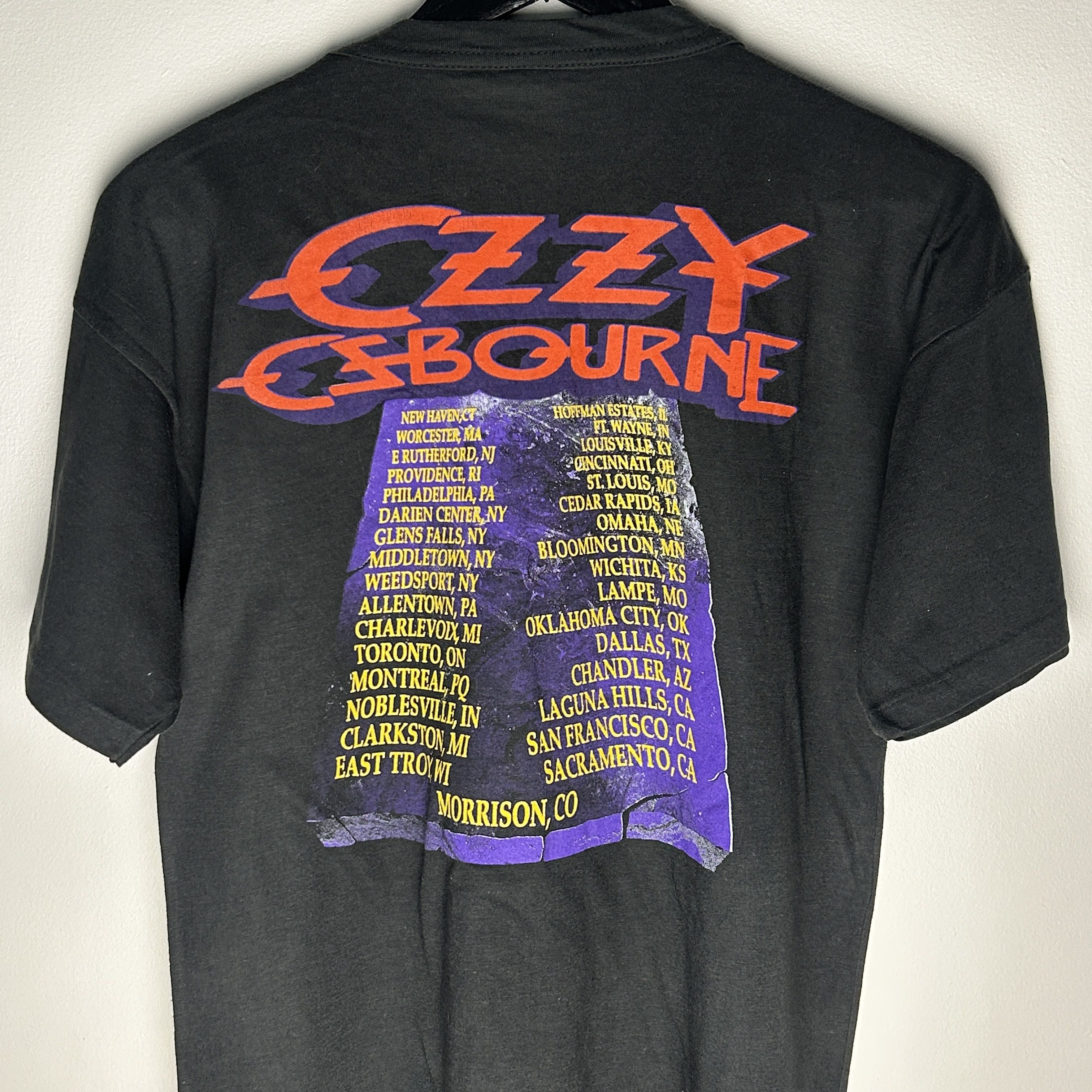 Band Tees Vintage Ozzy Osbourne 1989 Tour Band T-shirt Size US L / EU 52-54 / 3 - 4 Thumbnail