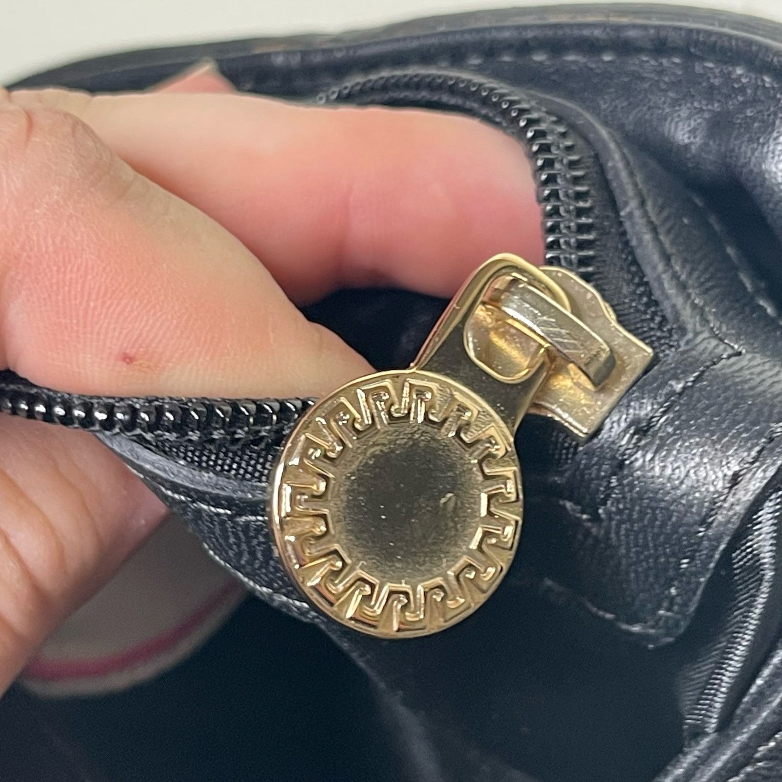 Versace Versace For H&M Black Leather Hobo Bag with Charms Size ONE SIZE - 8 Thumbnail