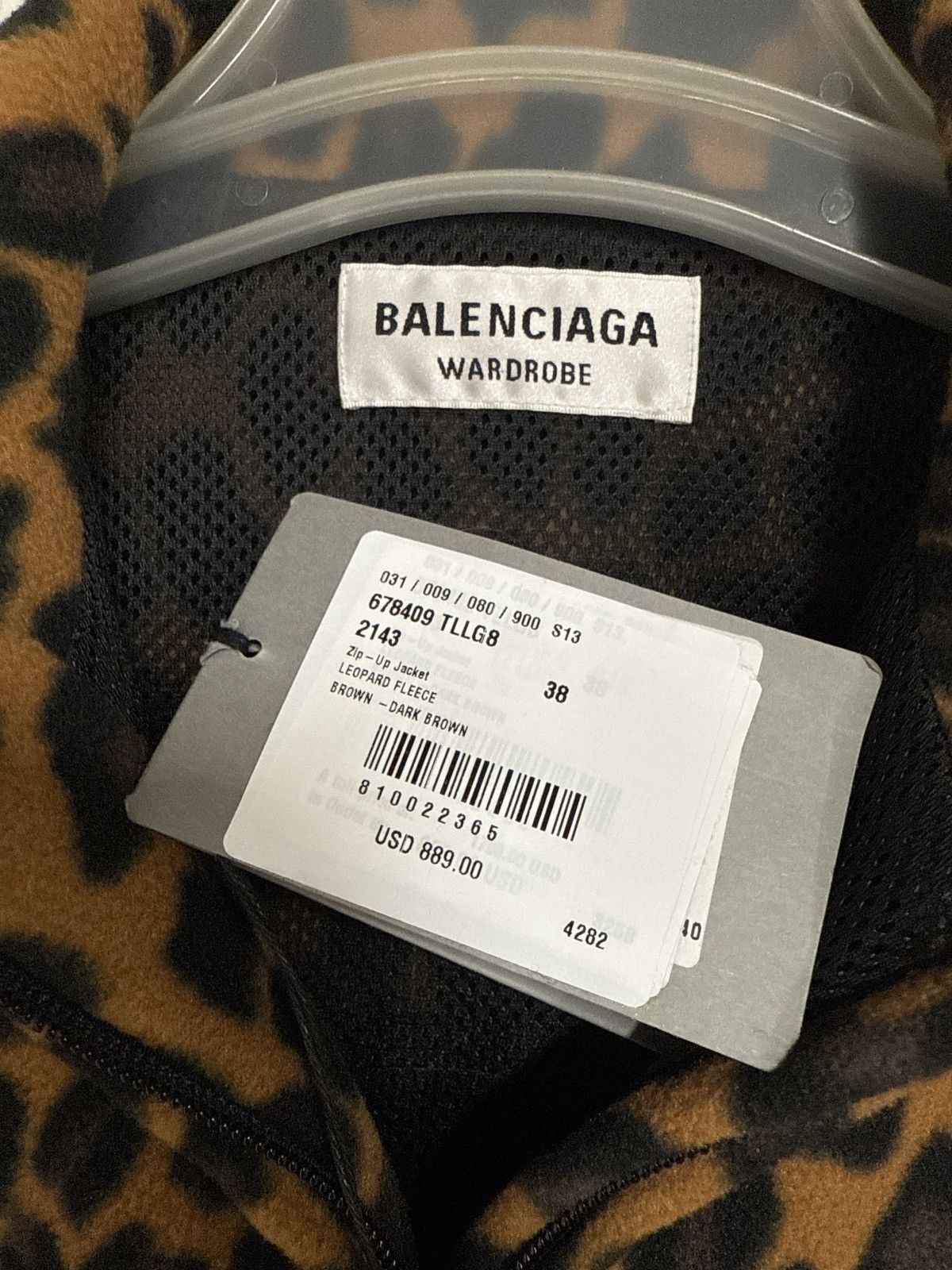 Balenciaga Balenciaga leopard zip up fleece sweater L Size US XL / EU 56 / 4 - 4 Thumbnail