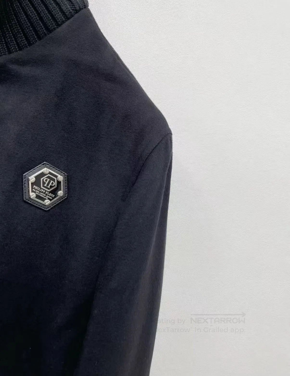 Philipp Plein Black Zip-Front Bomber Jacket with Emblem. Size US L / EU 52-54 / 3 - 3 Thumbnail
