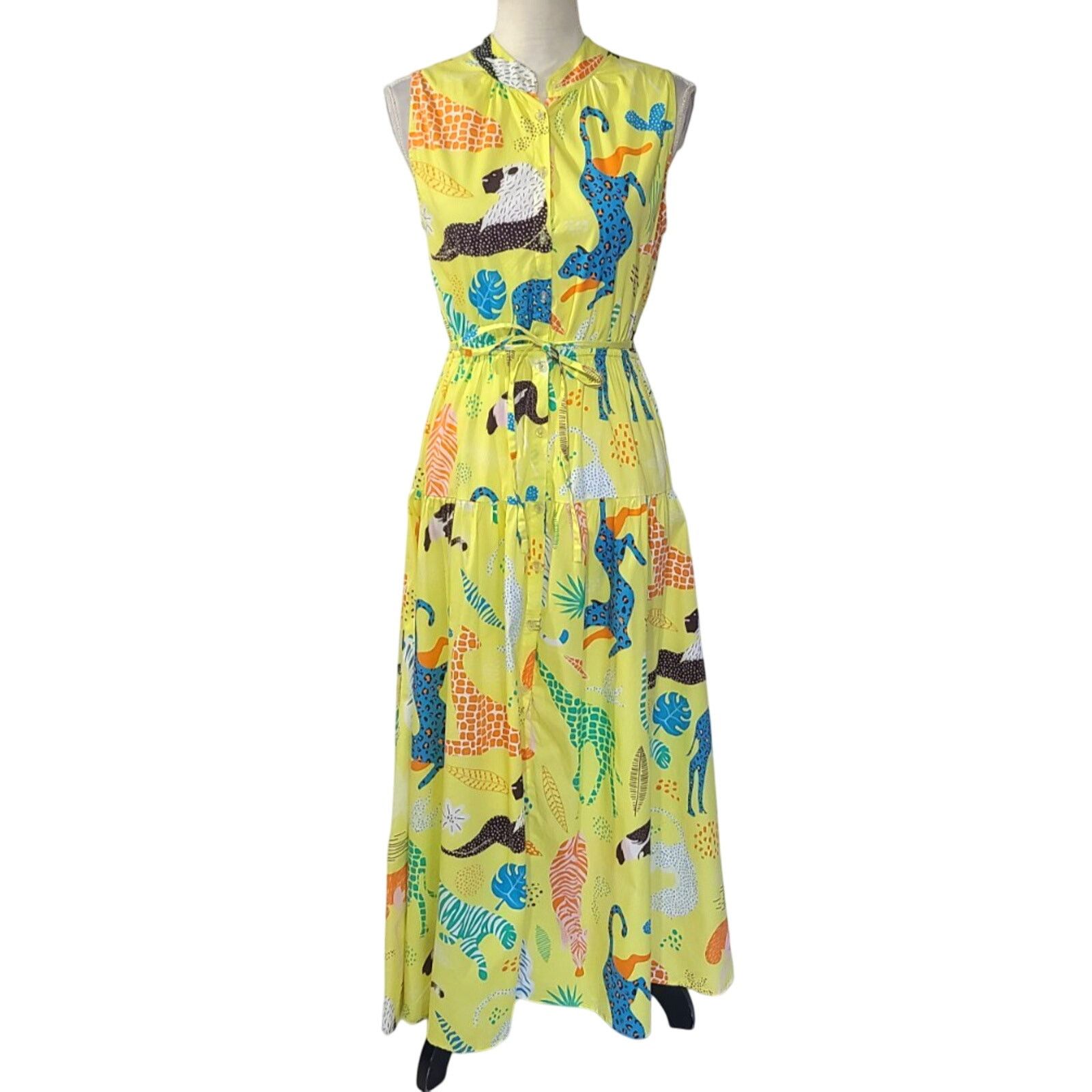 Other Sheridan French Womens Yellow Safari Midi Shirt Dress Small Size S / US 4 / IT 40 - 1 Thumbnail