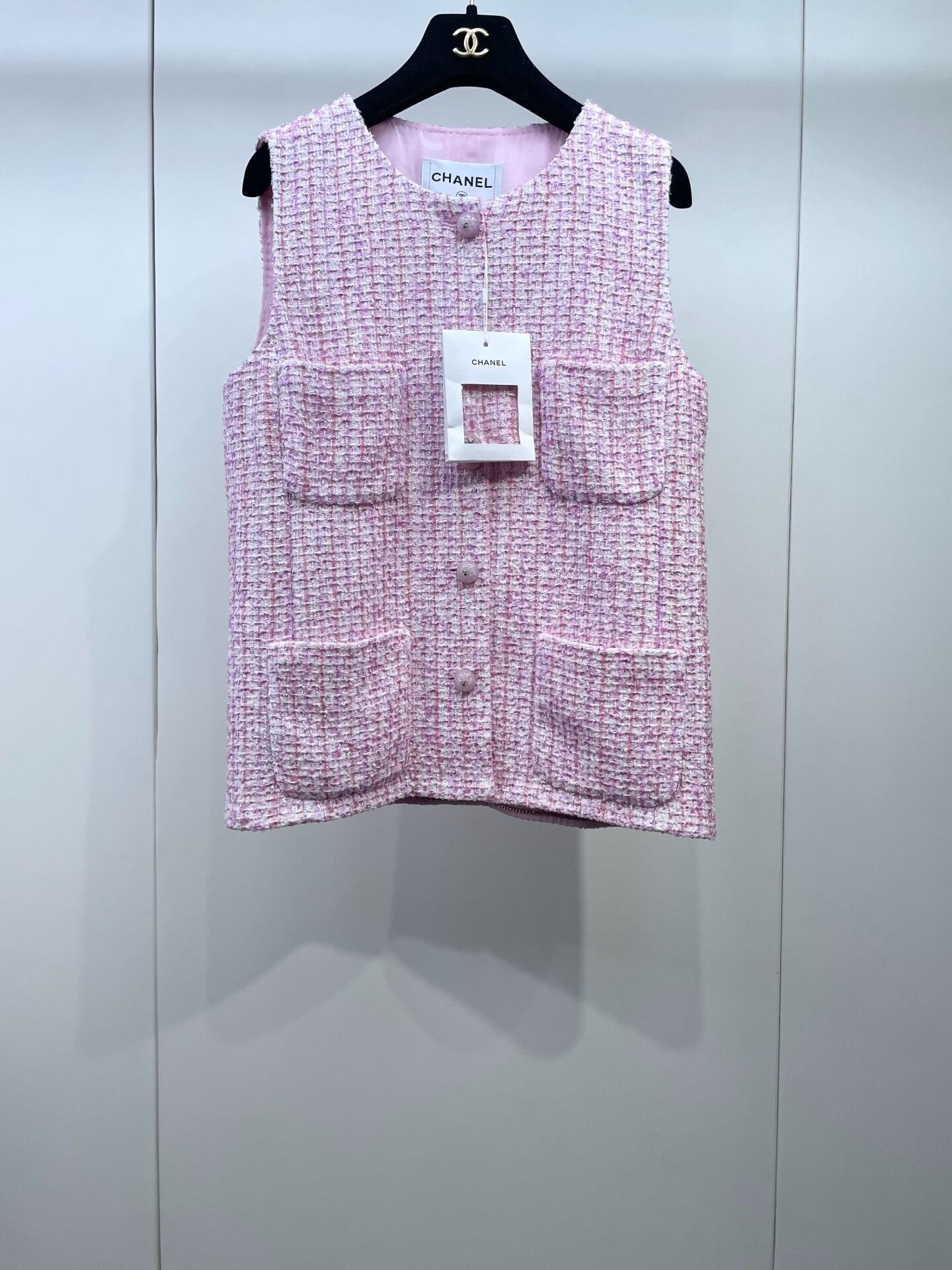 Chanel Chanel Pink Shimmer Vest Size S / US 4 / IT 40 - 1 Thumbnail
