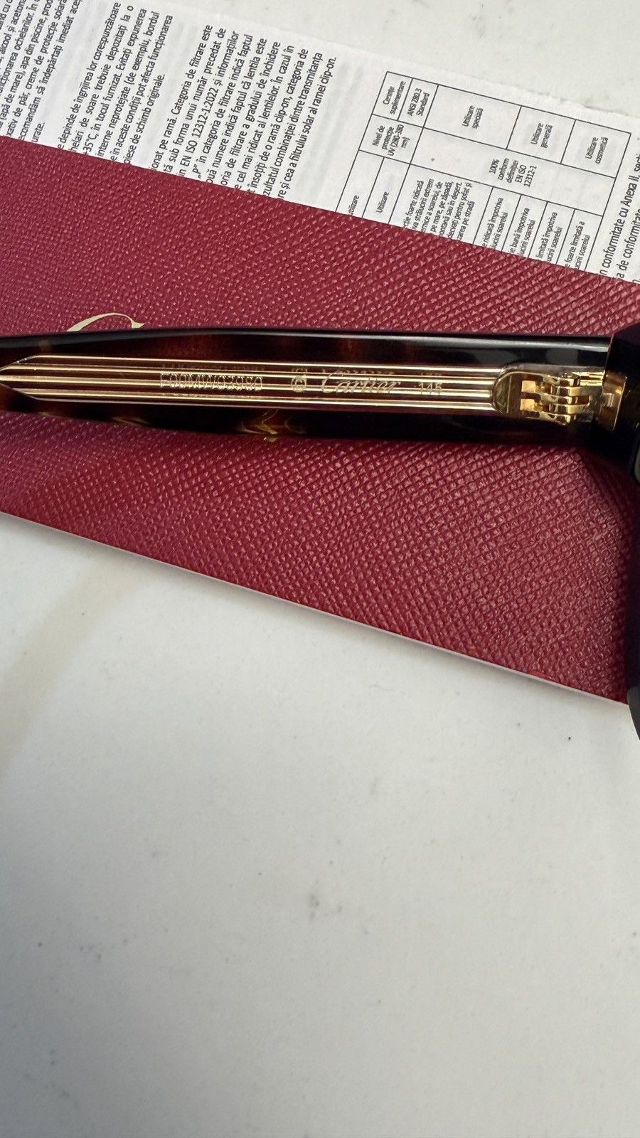 Cartier Tortoiseshell Square Sunglasses Size ONE SIZE - 6 Thumbnail