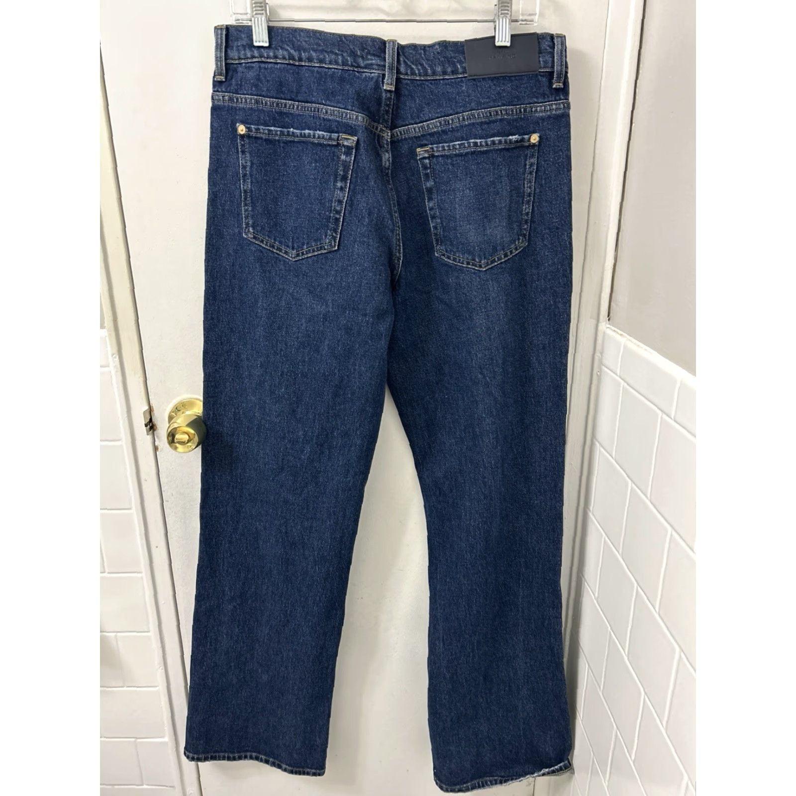 7 For All Mankind 7 For All Mankind Jeans Mens 29x34 Dark Wash Straight Leg Pocket Denim 5-Pocket Zip Button YKK Size US 29 - 6 Thumbnail