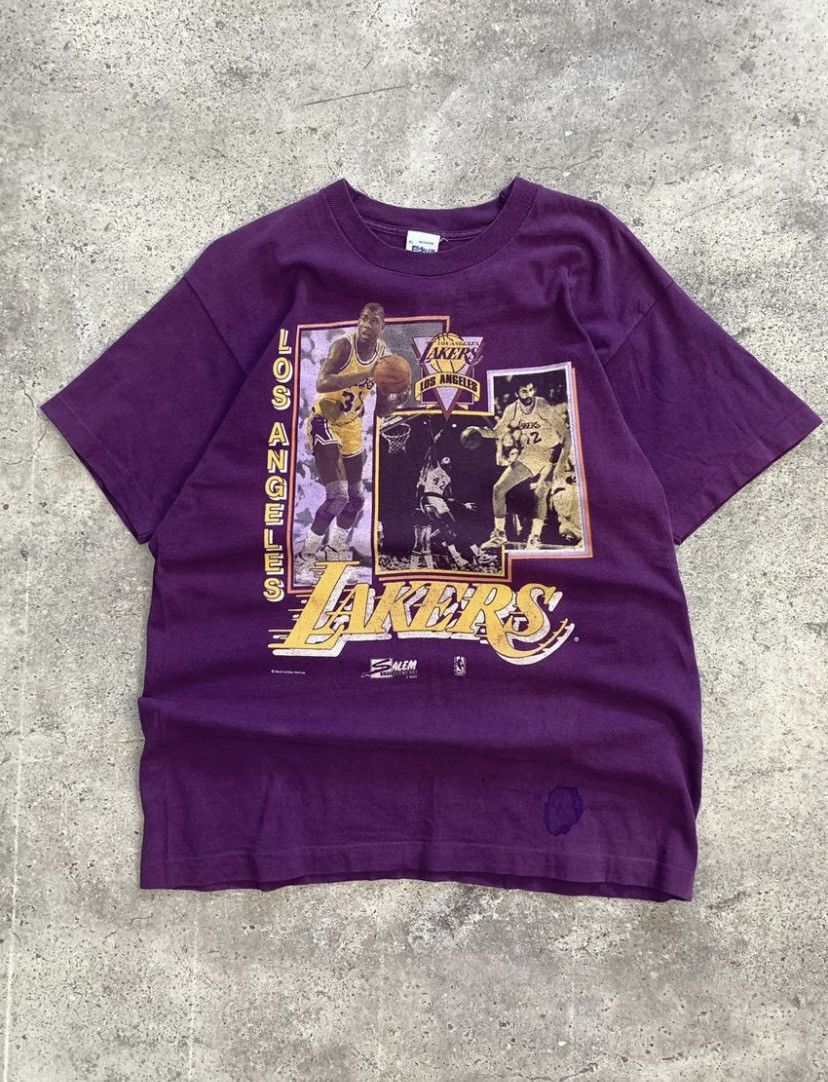 NBA × Vintage Lakers Vintage 1990 Jersey Salem Los Angeles Home Size US XL / EU 56 / 4 - 1 Thumbnail