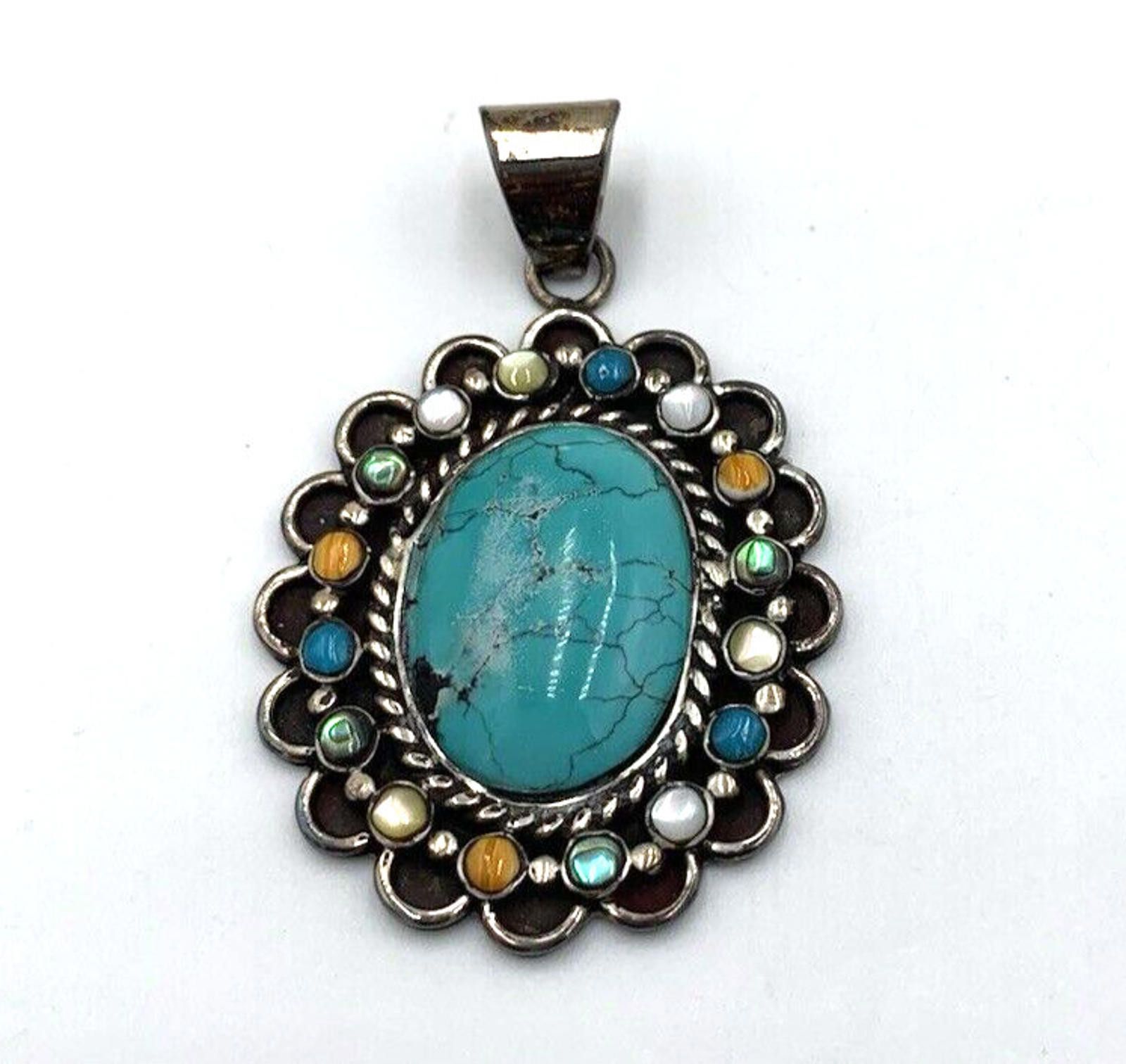 Other David R Freeland DRF Multi-Stone Turquoise Signed Pendant Size ONE SIZE - 2 Thumbnail