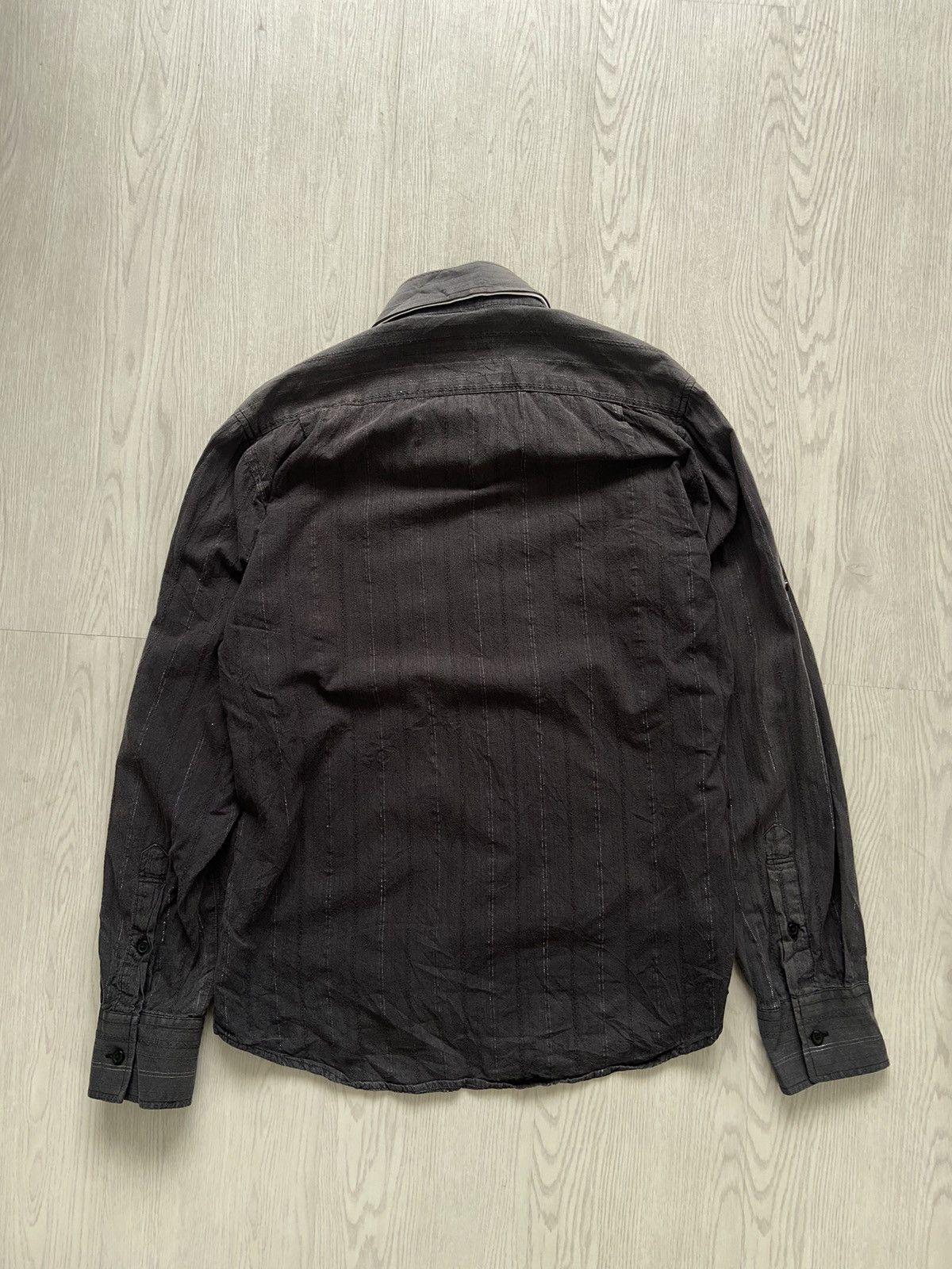 If Six Was Nine × LOWBOX Vintage 2000’s Lowbox Stripe Double Collar Shirt Size US M / EU 48-50 / 2 - 6 Thumbnail