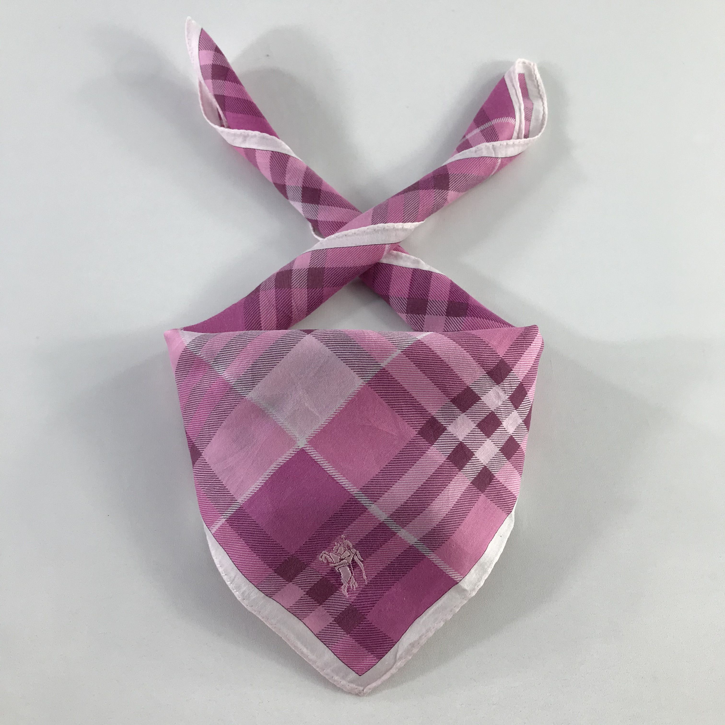 Burberry × Vintage Burberry Bandana / Handkerchief / Neckerchief - S833 Size ONE SIZE - 3 Thumbnail