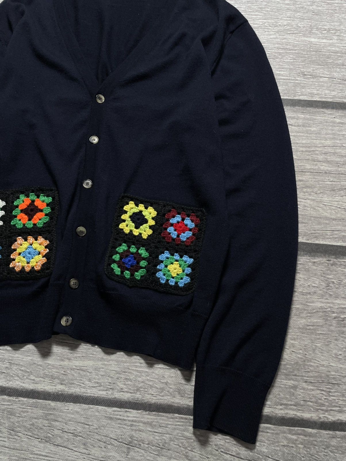 JW Anderson JW Anderson Wool Flower Pocket Cardigan Size US L / EU 52-54 / 3 - 3 Thumbnail