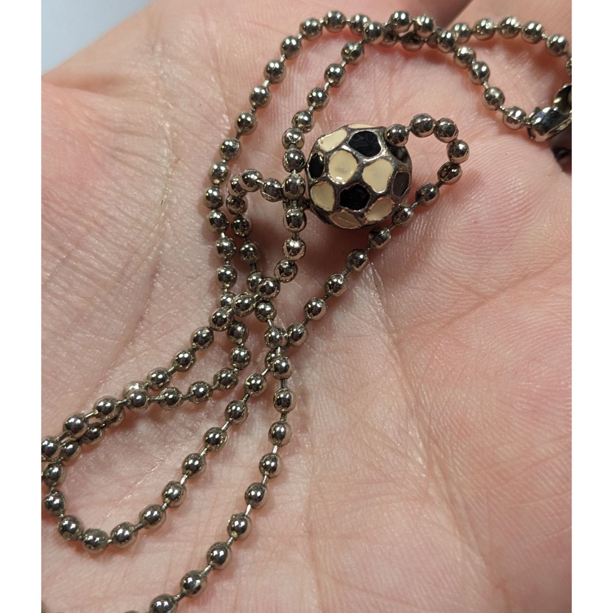 Other Sporty Soccer Ball Pendant Necklace With Enamel Accents Size ONE SIZE - 3 Thumbnail