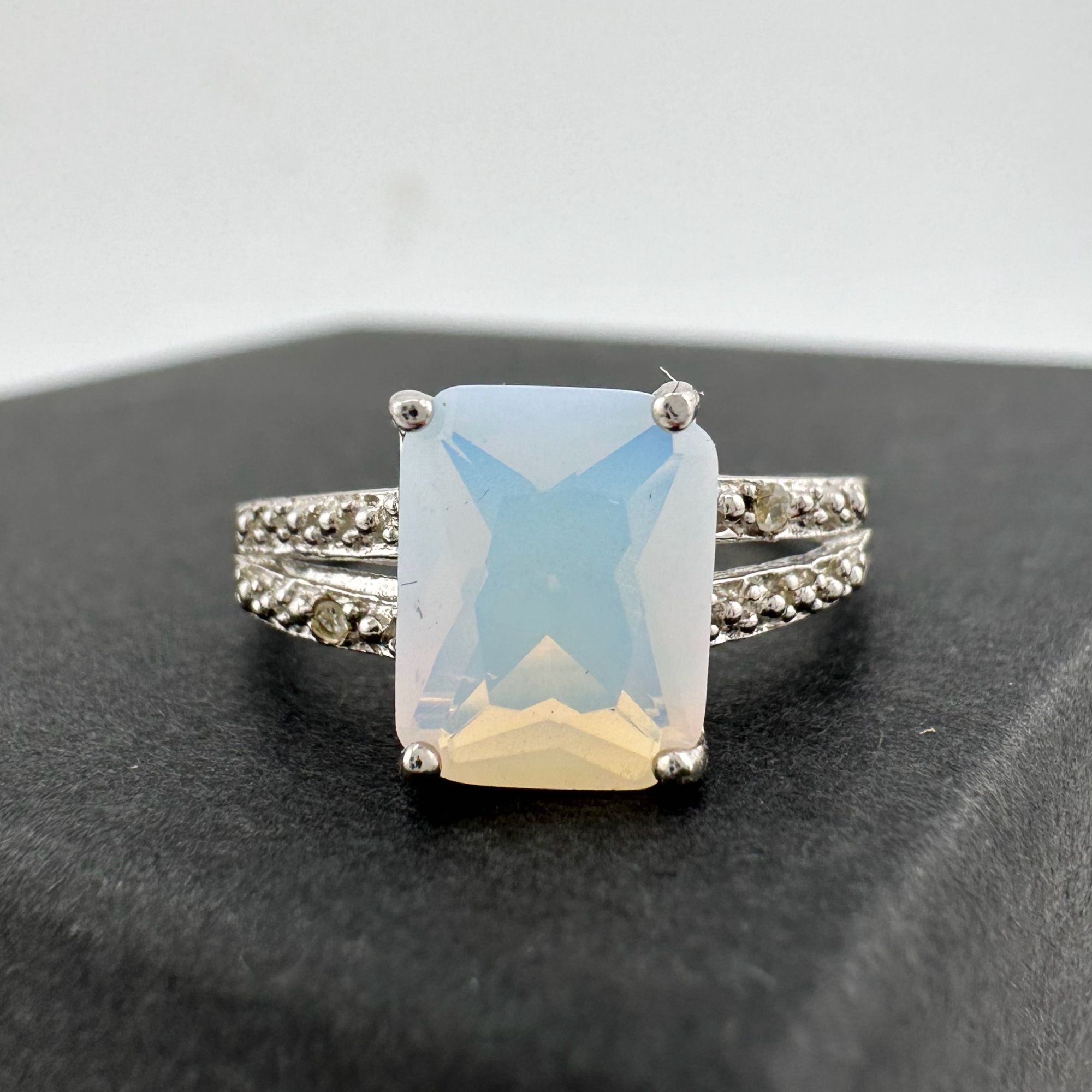 Other Beautiful Natural Opal Ring with Small Diamond Accent - Size Size ONE SIZE - 1 Thumbnail