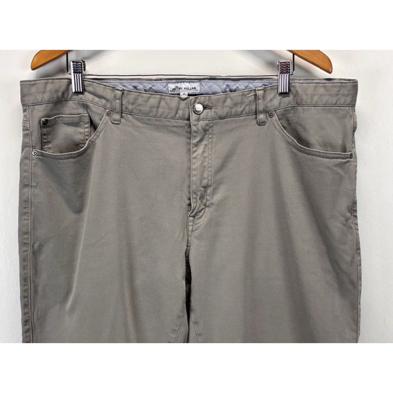Peter Millar Peter Millar Mens 5 Pocket Grey Golf Pants 40x26.5 Extra Large XL Preppy Soft Size US 40 / EU 56 - 2 Thumbnail
