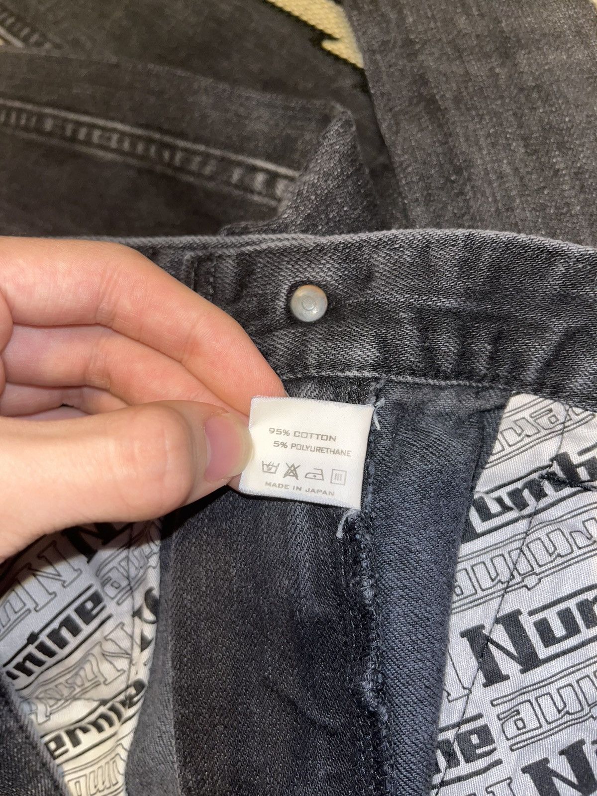 Number (N)ine OG Number (N)ine AW05 Crying Heart Patch Ortega Pain Denim Size US 30 / EU 46 - 9 Thumbnail