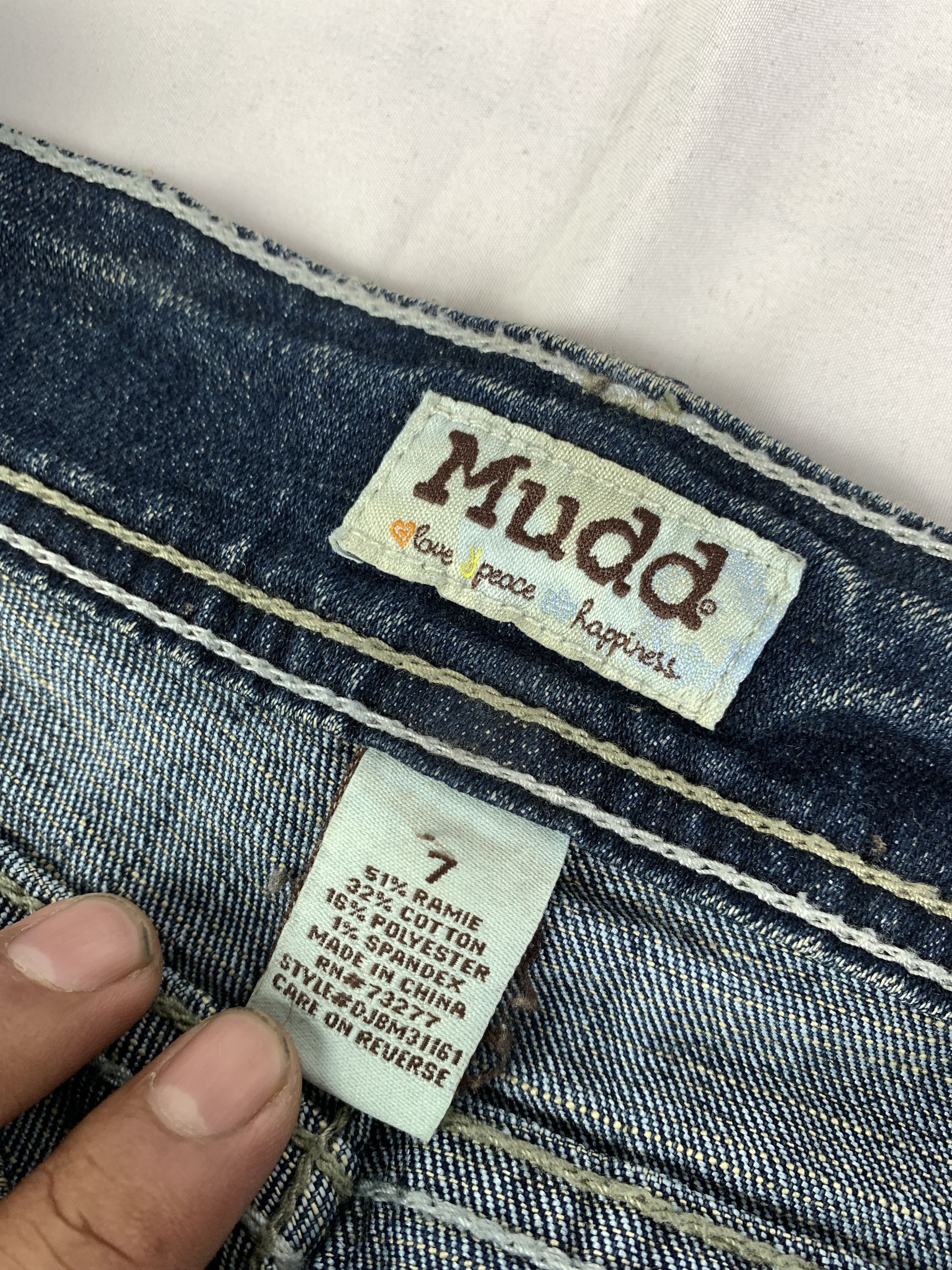 Japanese Brand 2000s Mudd Indigo Blue Flared Jeans (31) Size 31" - 7 Thumbnail
