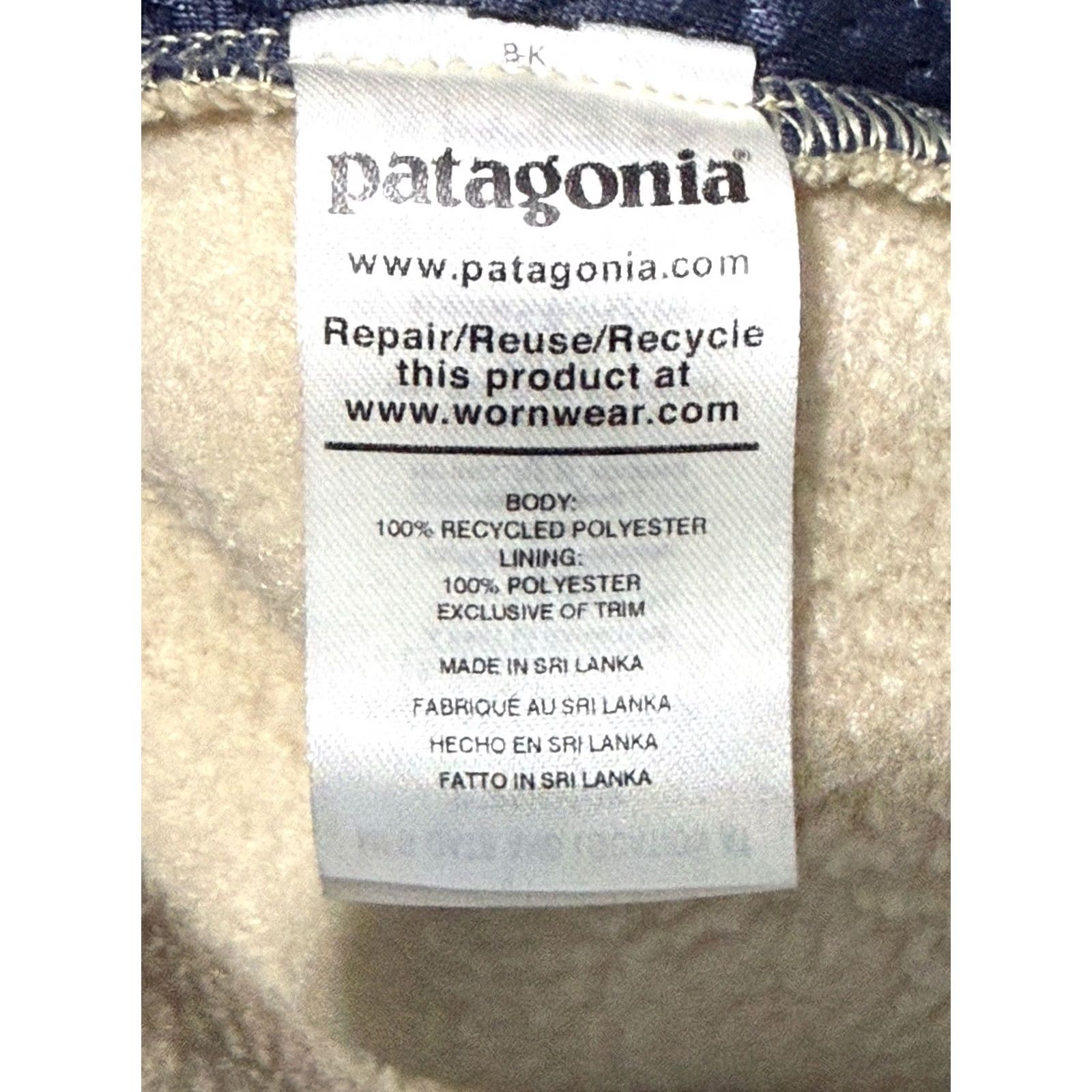 Patagonia Patagonia Jacket Mens XL Beige Retro Pile Sherpa Fleece Full Zip Size US XL / EU 56 / 4 - 6 Thumbnail