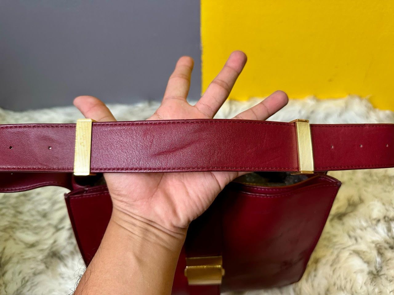 Bottega Veneta Authentic Bottega Veneta Nappa Medium Marie Bordeaux Leather Size ONE SIZE - 12 Thumbnail