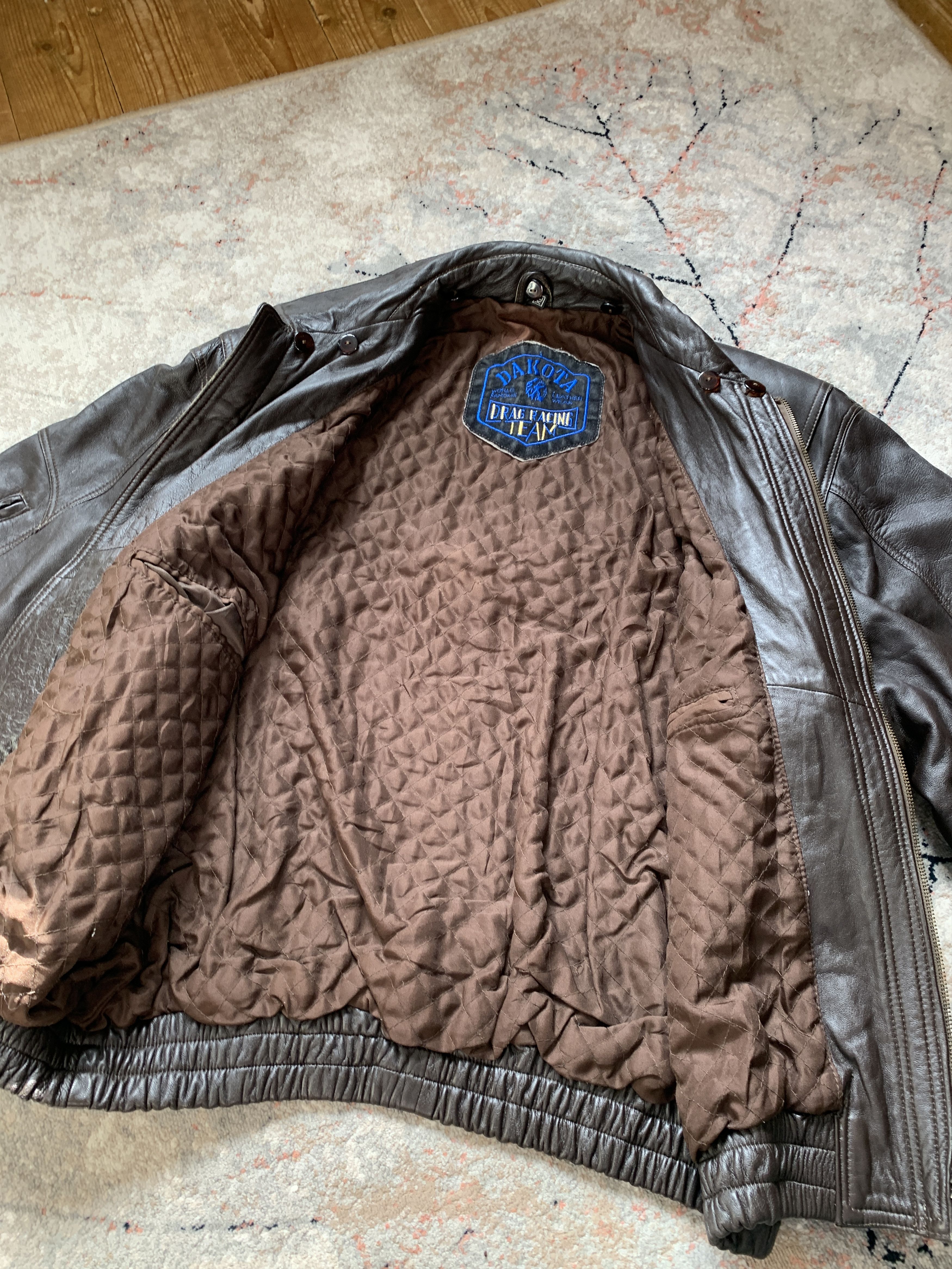 Vintage Vintage Dakota Drag Racing Leather Jacket Size US XL / EU 56 / 4 - 13 Thumbnail