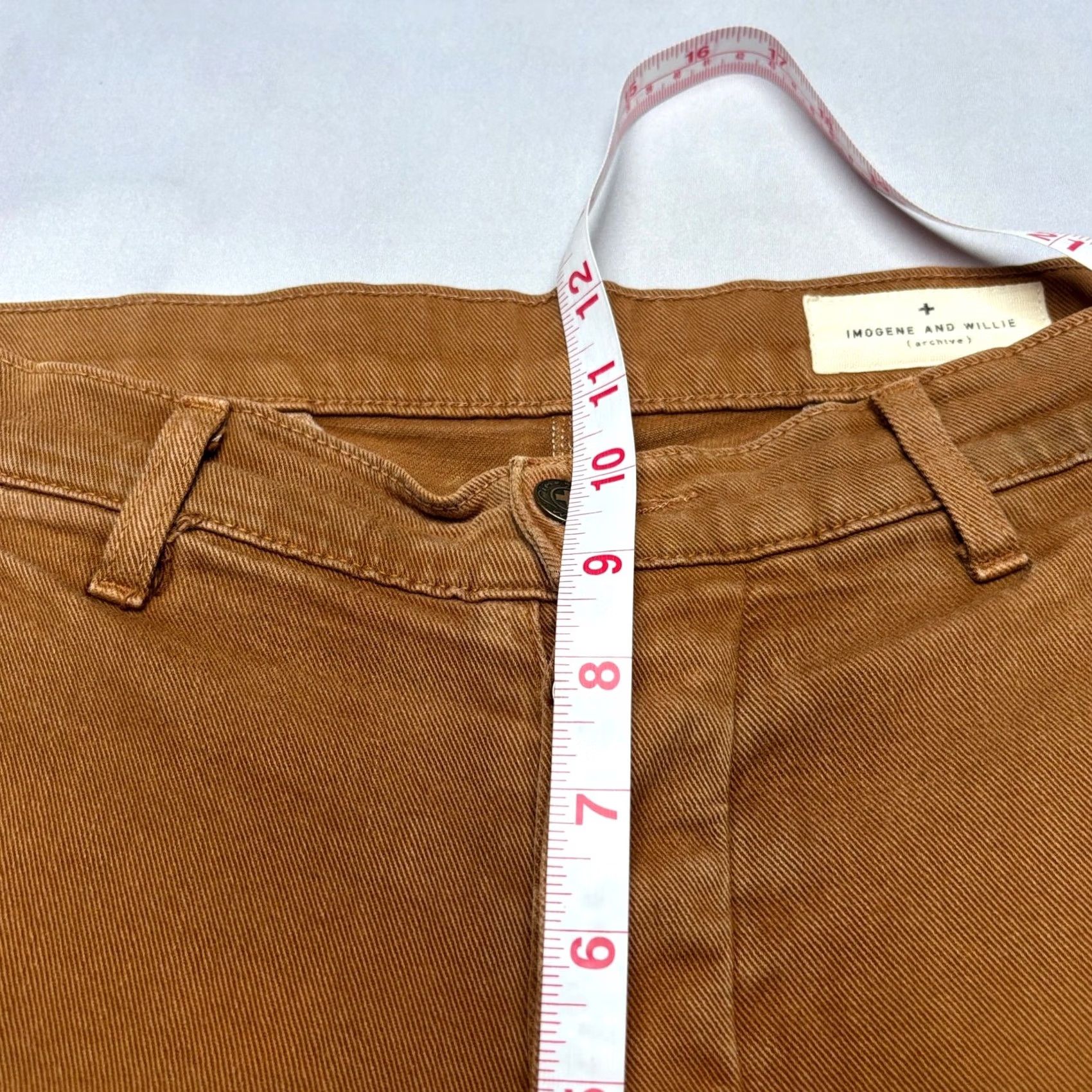 Imogene + Willie VINTAGE Imogene and Willie Archive Olivia Pants Womens 30x28.5 Button Fly Brown Chino Preowned Size 30" / US 8 / IT 44 - 6 Thumbnail