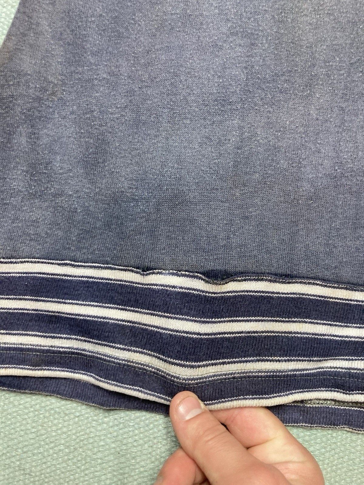 Vintage 1920s cotton swim suit 2 piece faded striped antique Men’s M Size US M / EU 48-50 / 2 - 7 Thumbnail