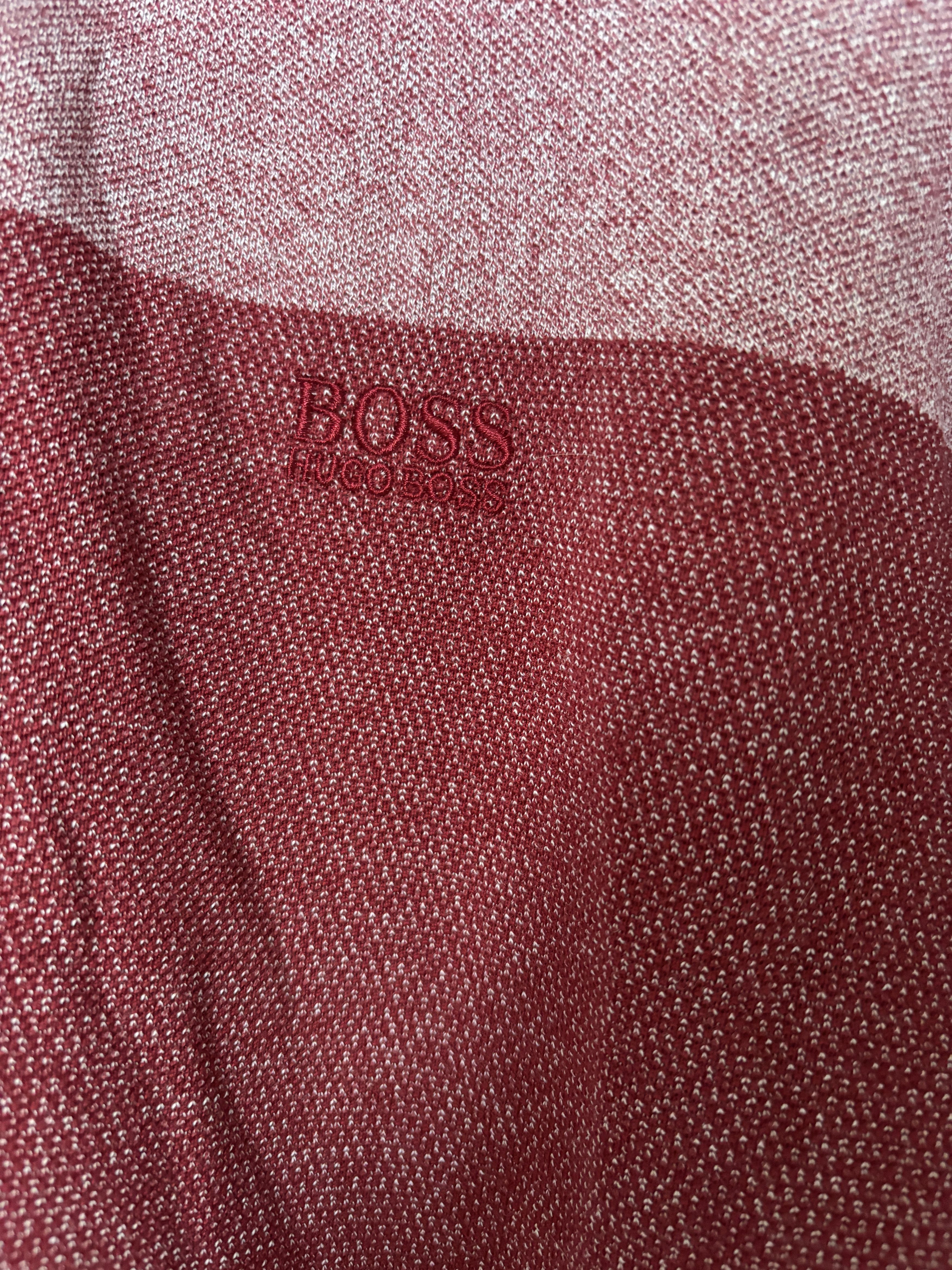 Hugo Boss BOSS Hugo Boss Long Sleeve Polo - Modern Fit - Burgundy/Red Size US XL / EU 56 / 4 - 5 Thumbnail
