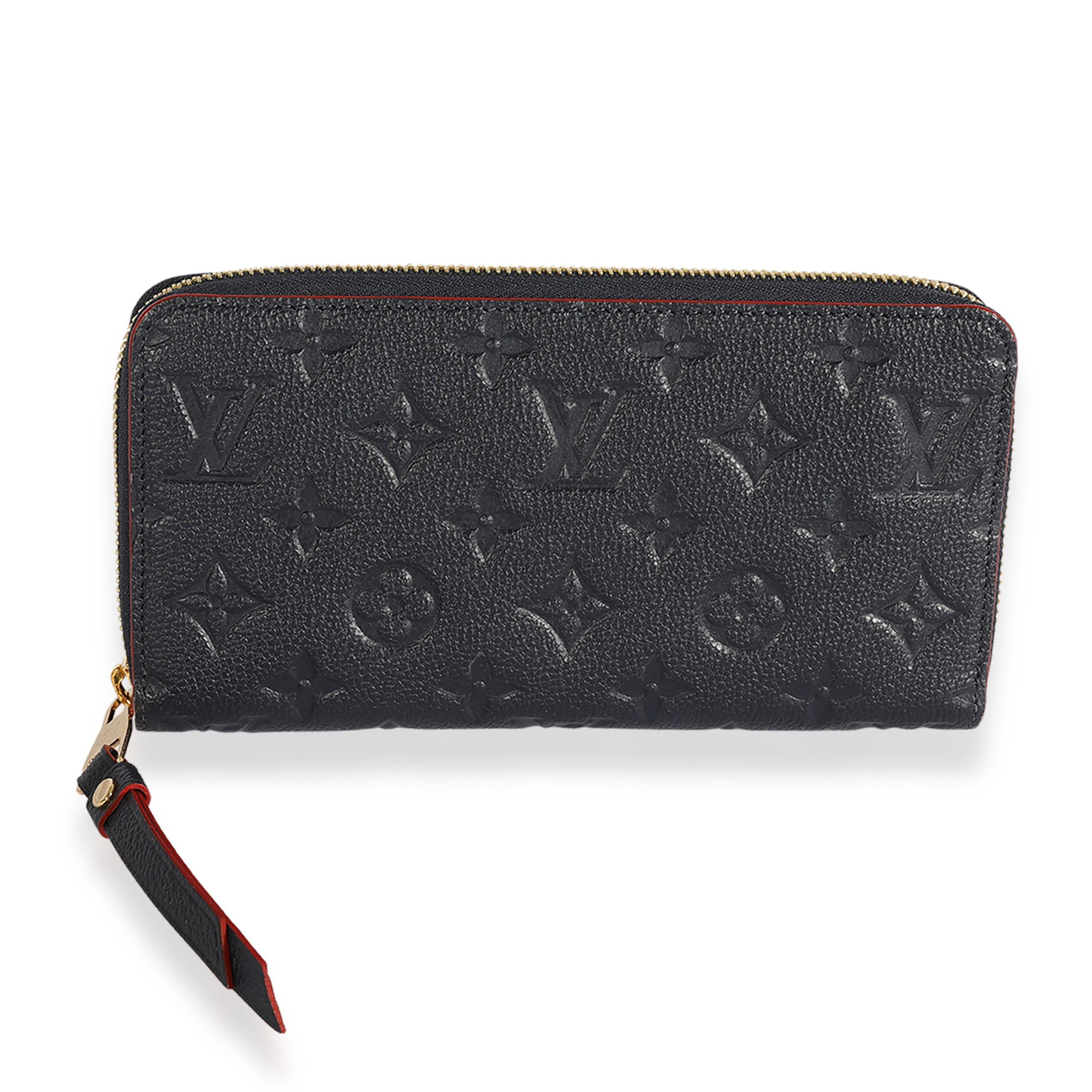 image of Louis Vuitton Marine Rouge Monogram Empreinte Zippy Wallet in Brown, Women's