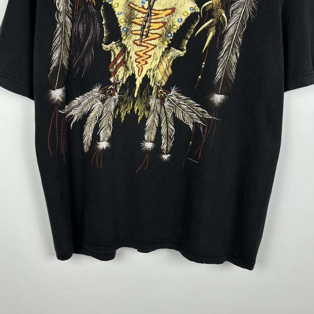 Vintage Vintage Aztec Goat skull faded graphic tee 90’s Size US L / EU 52-54 / 3 - 3 Thumbnail