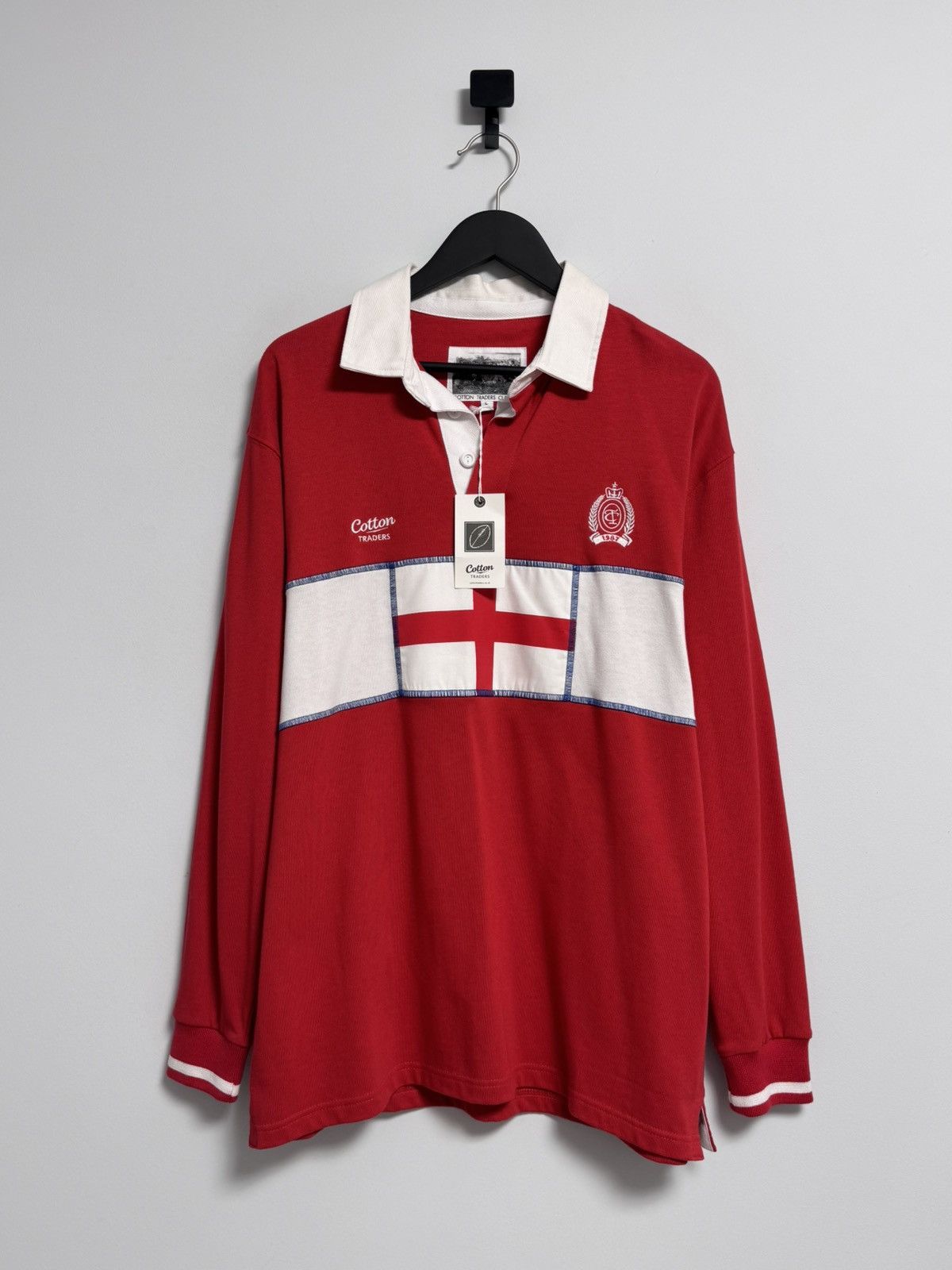 Cotton Traders Vintage Cotton Traders Rugby Shirt CT 1987 Jersey Size US L / EU 52-54 / 3 - 1 Thumbnail