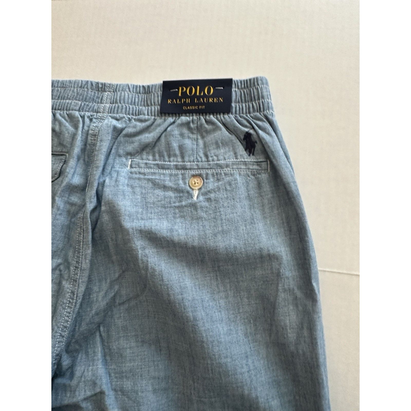 Polo Ralph Lauren Polo Ralph Lauren Prepster M Classic Fit Blue Chambray Pants Size US 30 / EU 46 - 15 Thumbnail